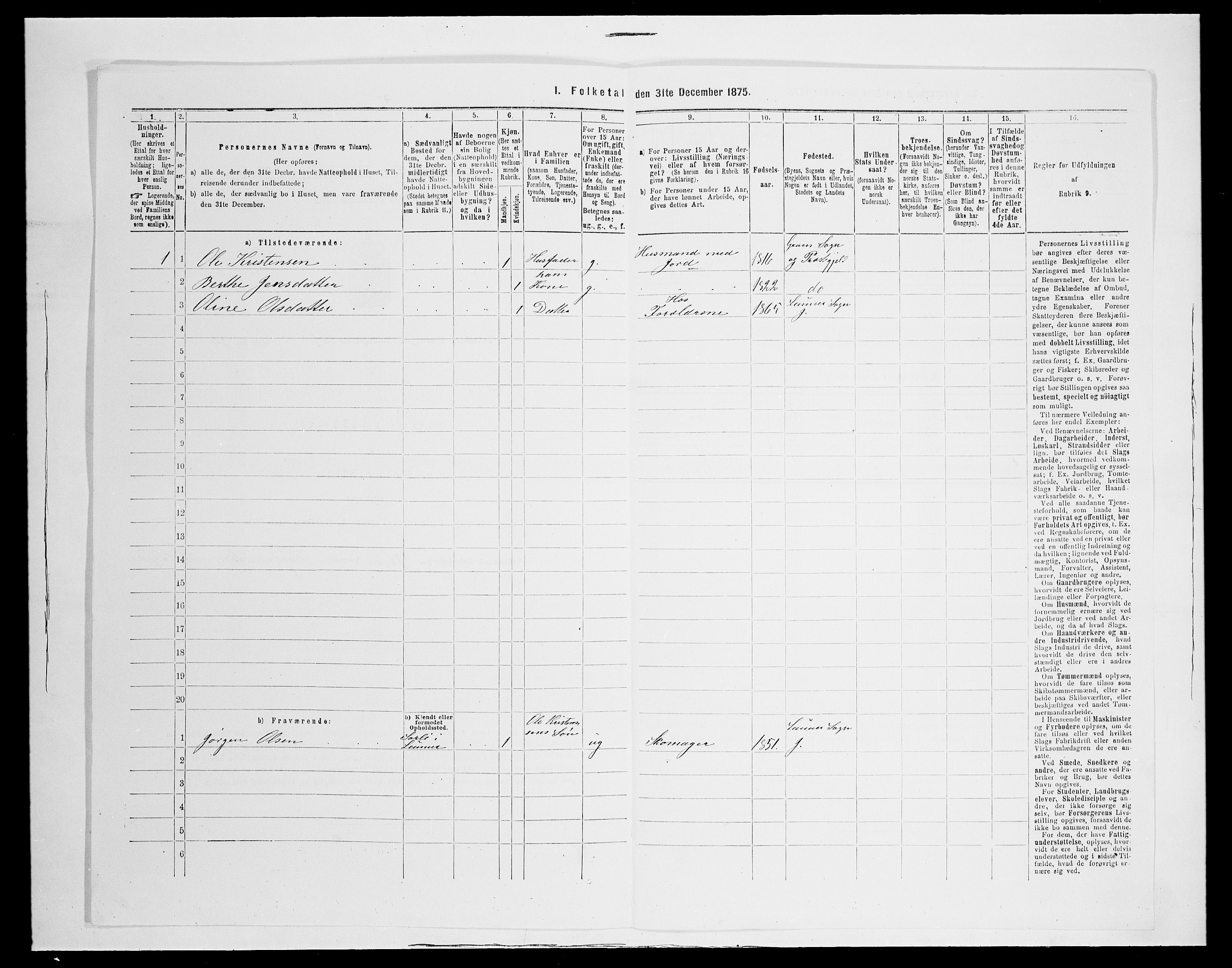 SAH, Folketelling 1875 for 0532P Jevnaker prestegjeld, 1875, s. 1132