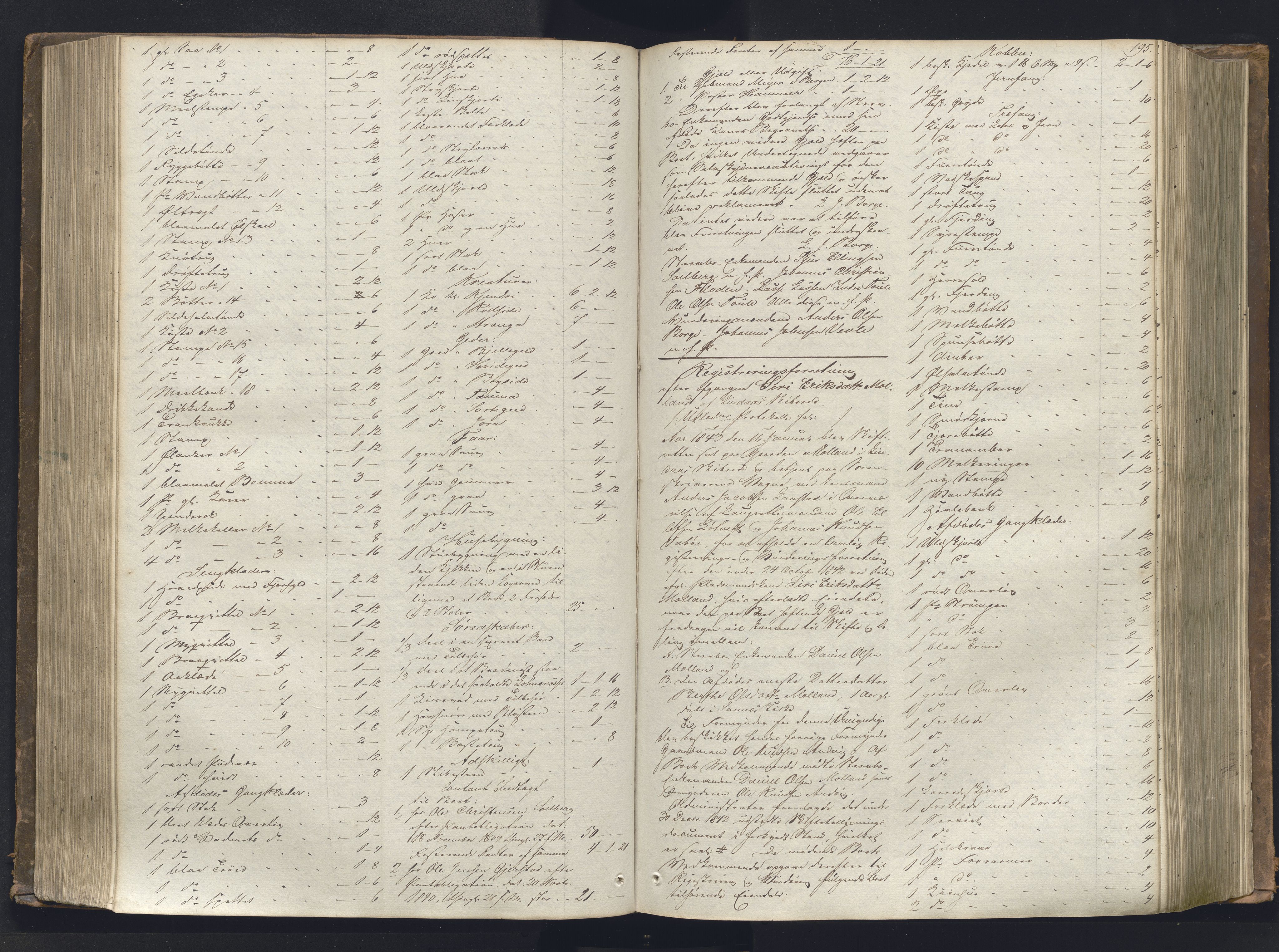 Nordhordland sorenskrivar, AV/SAB-A-2901/1/H/Hb/L0001: Registreringsprotokollar, 1841-1845, s. 195