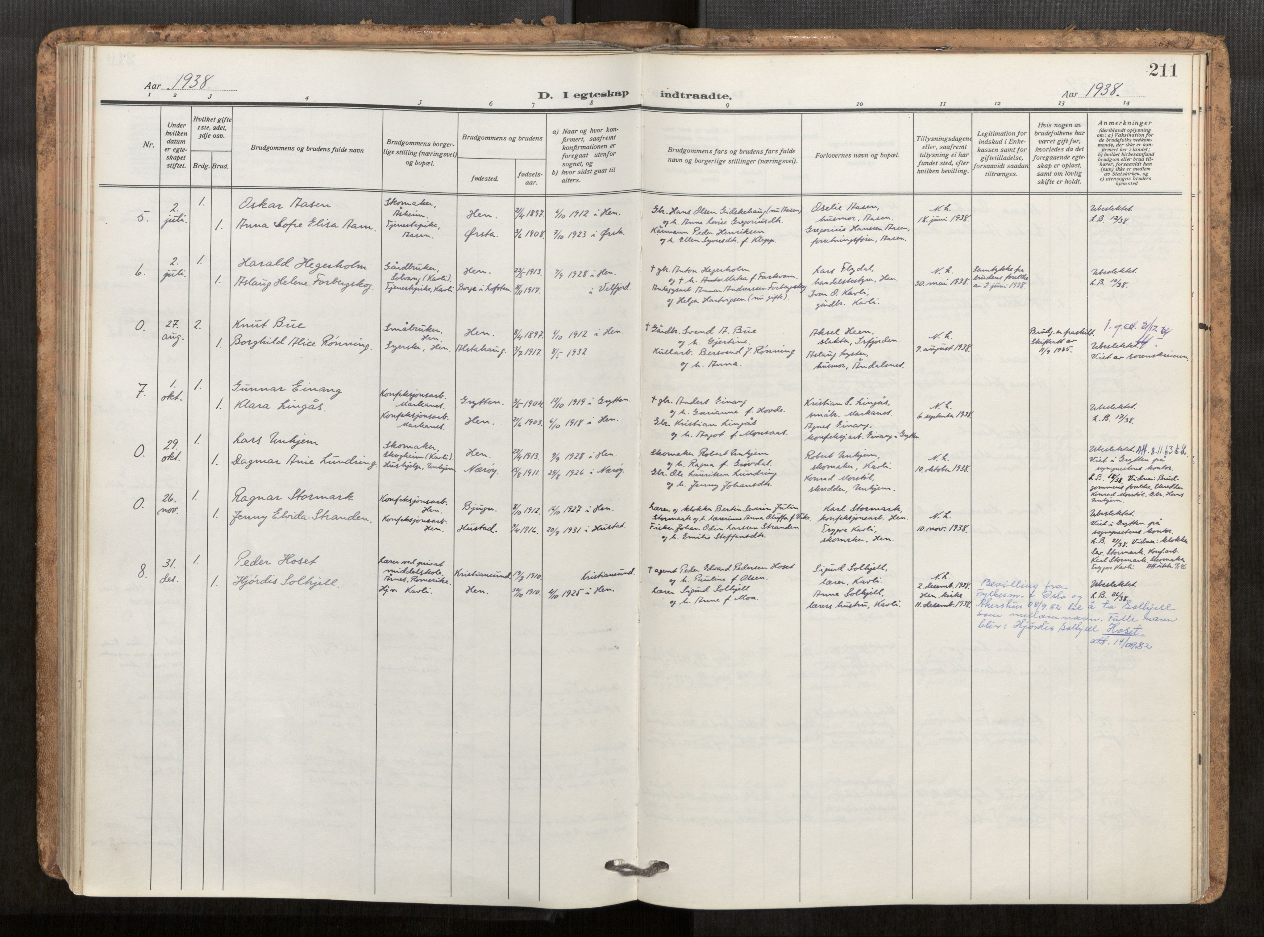 Ministerialprotokoller, klokkerbøker og fødselsregistre - Møre og Romsdal, SAT/A-1454/545/L0596: Ministerialbok nr. 545A04, 1921-1956, s. 211