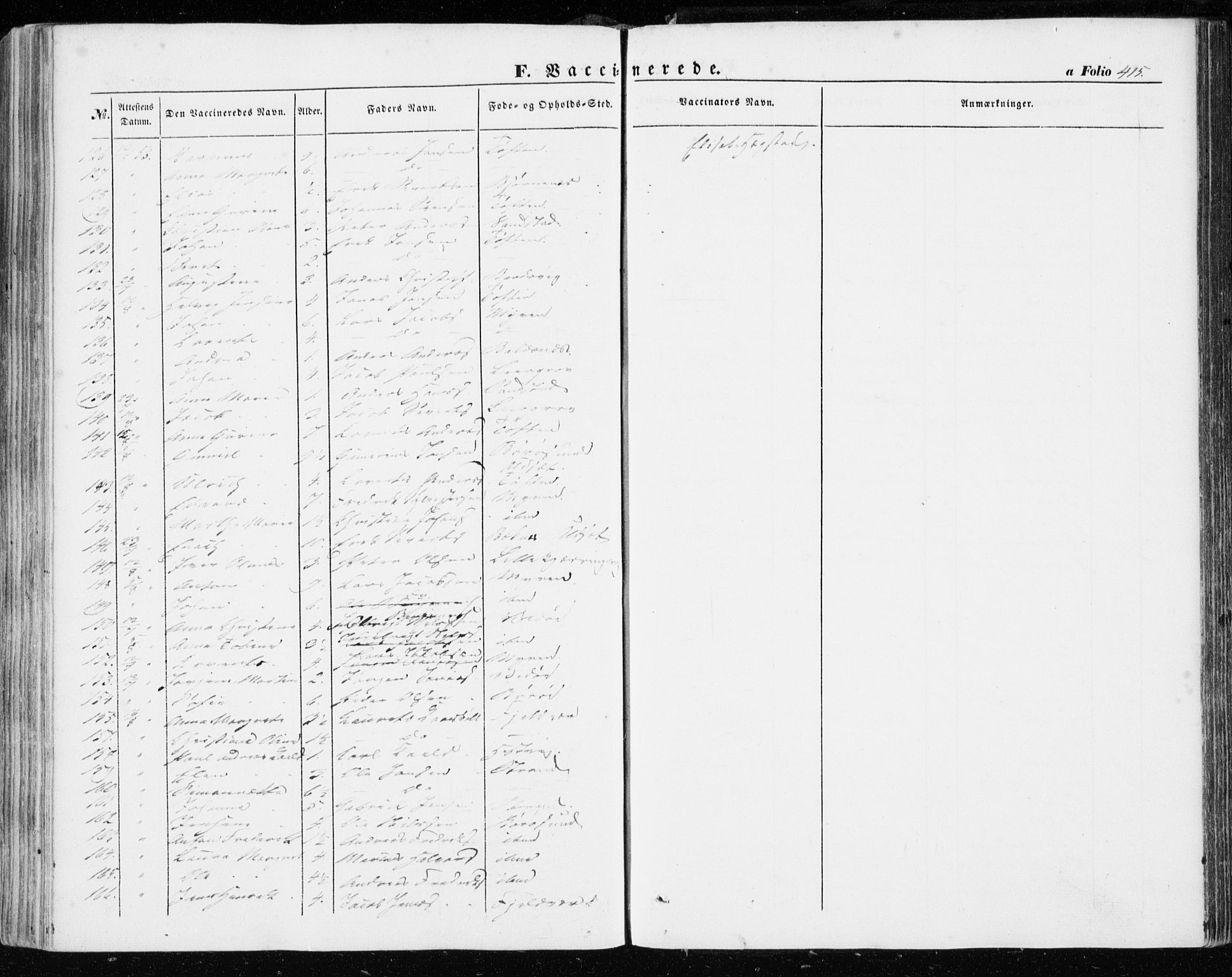 Ministerialprotokoller, klokkerbøker og fødselsregistre - Sør-Trøndelag, SAT/A-1456/634/L0530: Ministerialbok nr. 634A06, 1852-1860, s. 415