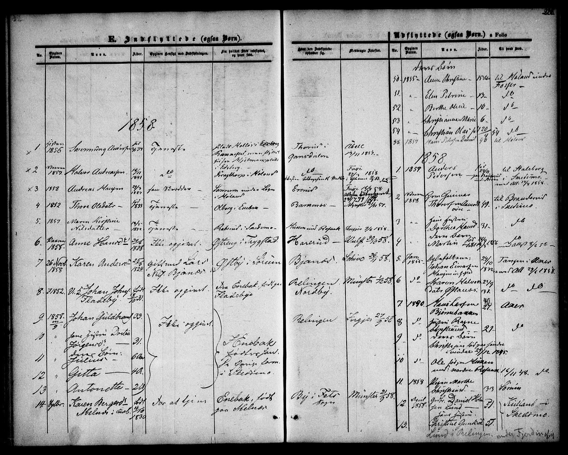 Fet prestekontor Kirkebøker, AV/SAO-A-10370a/F/Fa/L0010: Ministerialbok nr. I 10, 1847-1859, s. 226