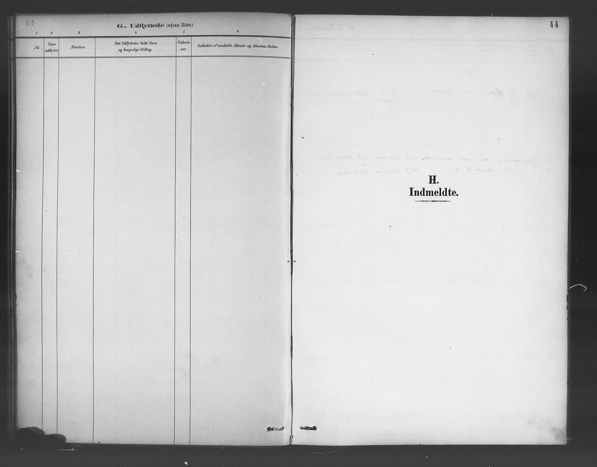 Voss sokneprestembete, SAB/A-79001/H/Haa: Ministerialbok nr. E 1, 1887-1928, s. 44