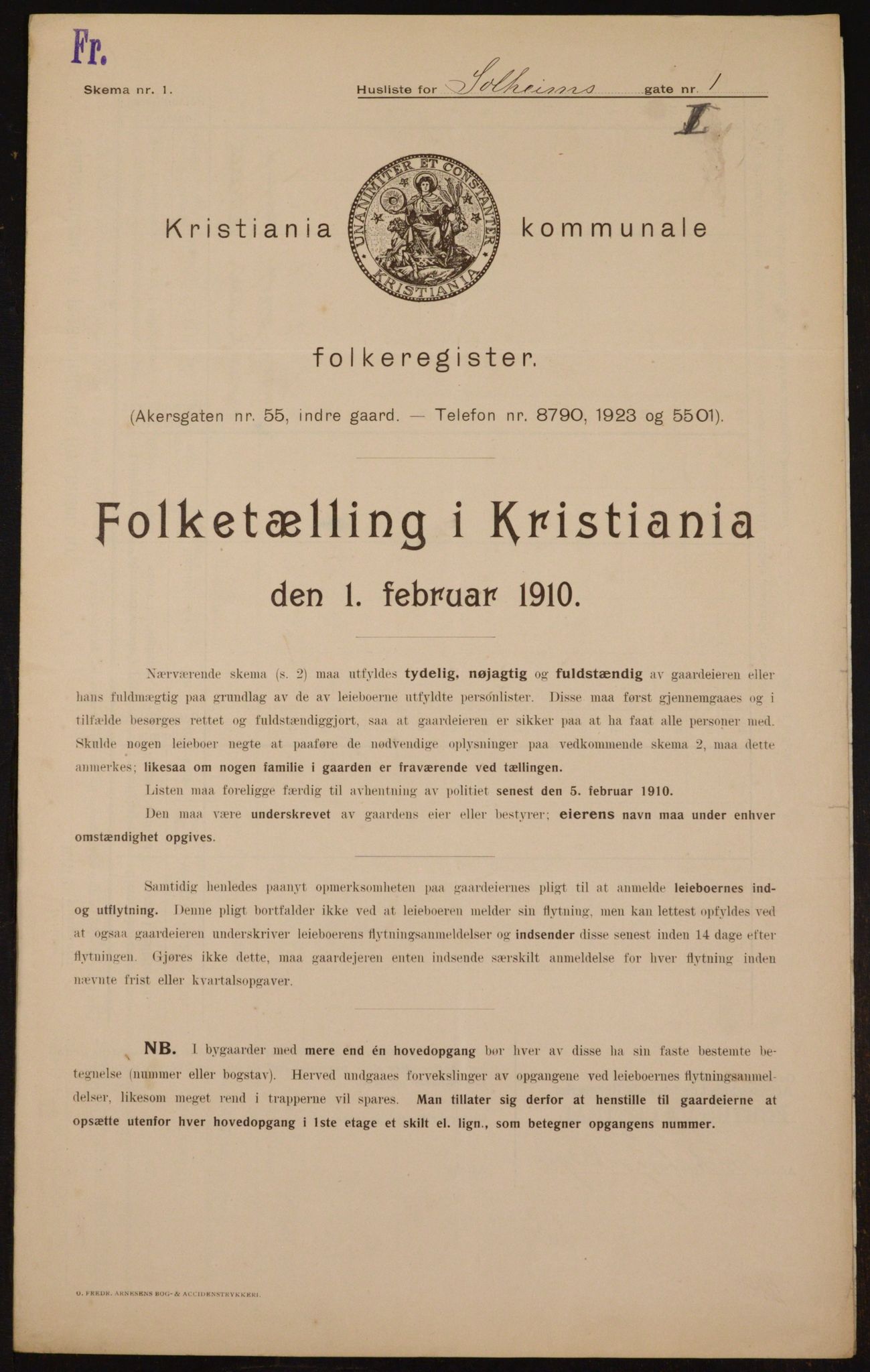 OBA, Kommunal folketelling 1.2.1910 for Kristiania, 1910, s. 94831
