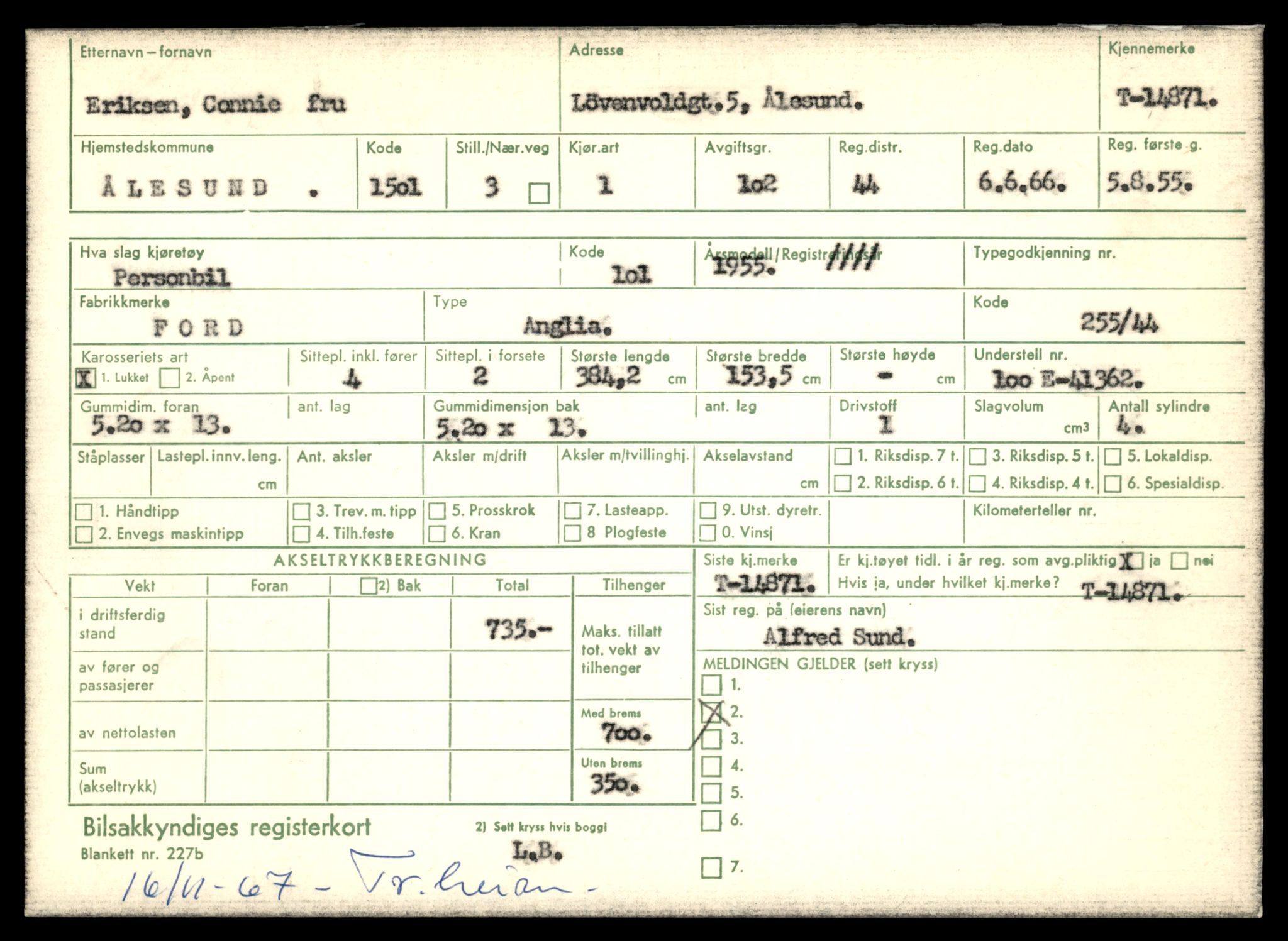 Møre og Romsdal vegkontor - Ålesund trafikkstasjon, AV/SAT-A-4099/F/Fe/L0049: Registreringskort for kjøretøy T 14864 - T 18613, 1927-1998, s. 191