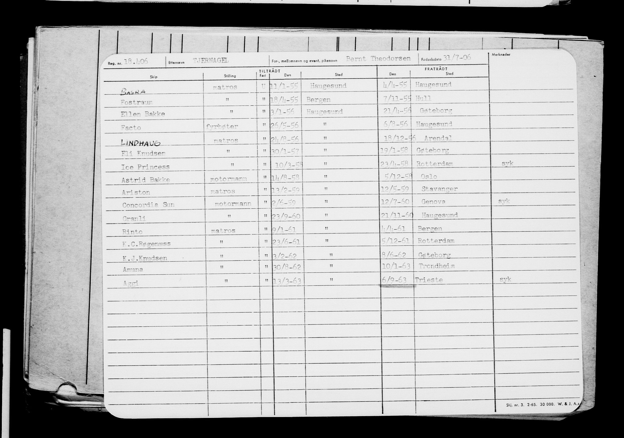 Direktoratet for sjømenn, AV/RA-S-3545/G/Gb/L0066: Hovedkort, 1906, s. 358