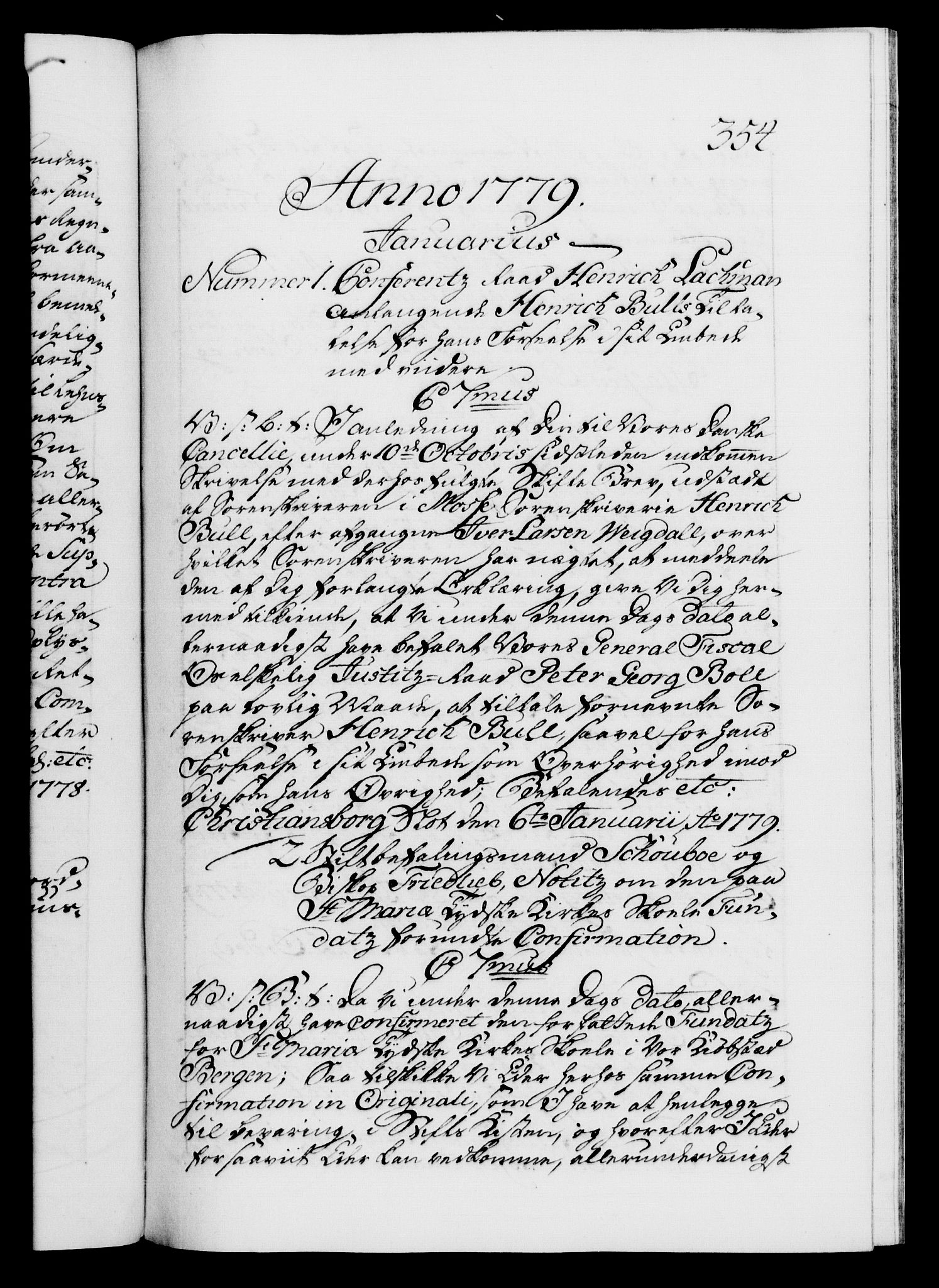 Danske Kanselli 1572-1799, AV/RA-EA-3023/F/Fc/Fca/Fcab/L0042: Norske tegnelser, 1777-1781, s. 354a