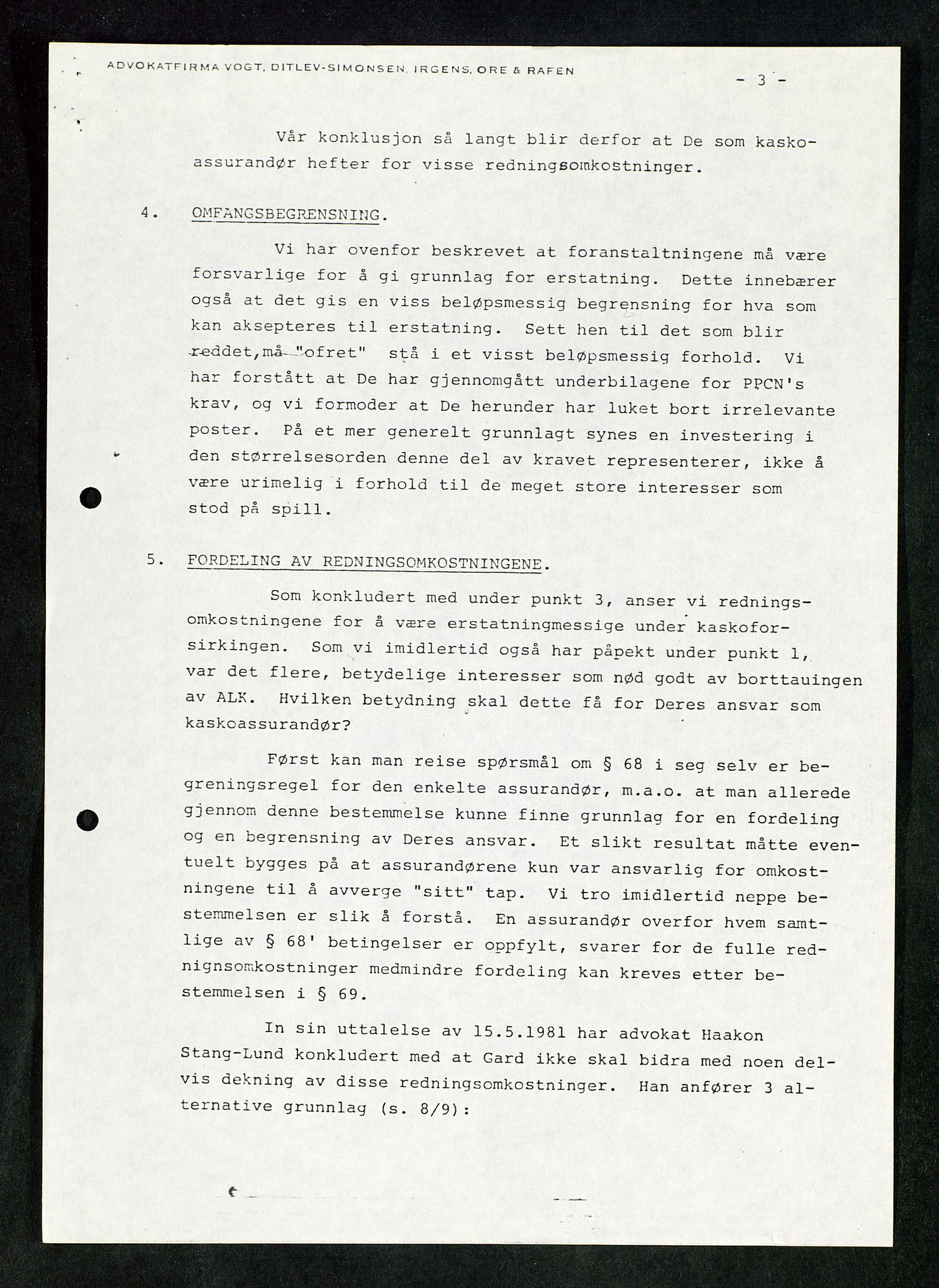 Pa 1503 - Stavanger Drilling AS, AV/SAST-A-101906/Da/L0017: Alexander L. Kielland - Saks- og korrespondansearkiv, 1981-1984, s. 136