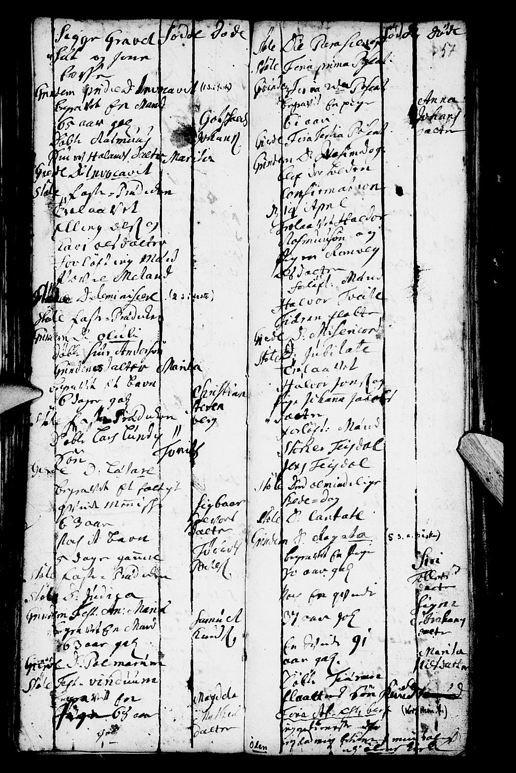 Etne sokneprestembete, SAB/A-75001/H/Haa: Ministerialbok nr. A 2, 1725-1755, s. 57