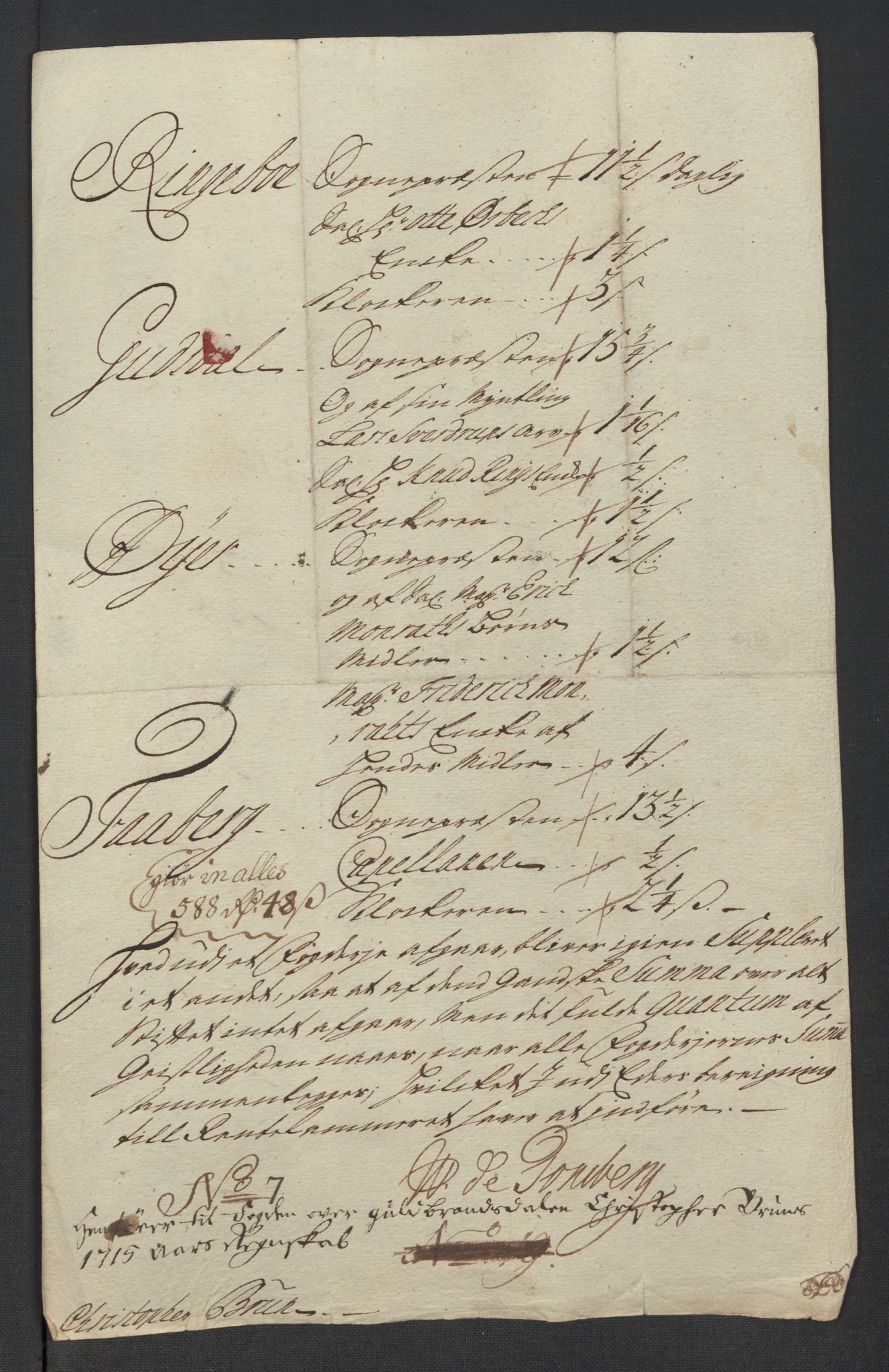Rentekammeret inntil 1814, Reviderte regnskaper, Fogderegnskap, RA/EA-4092/R17/L1184: Fogderegnskap Gudbrandsdal, 1715, s. 114