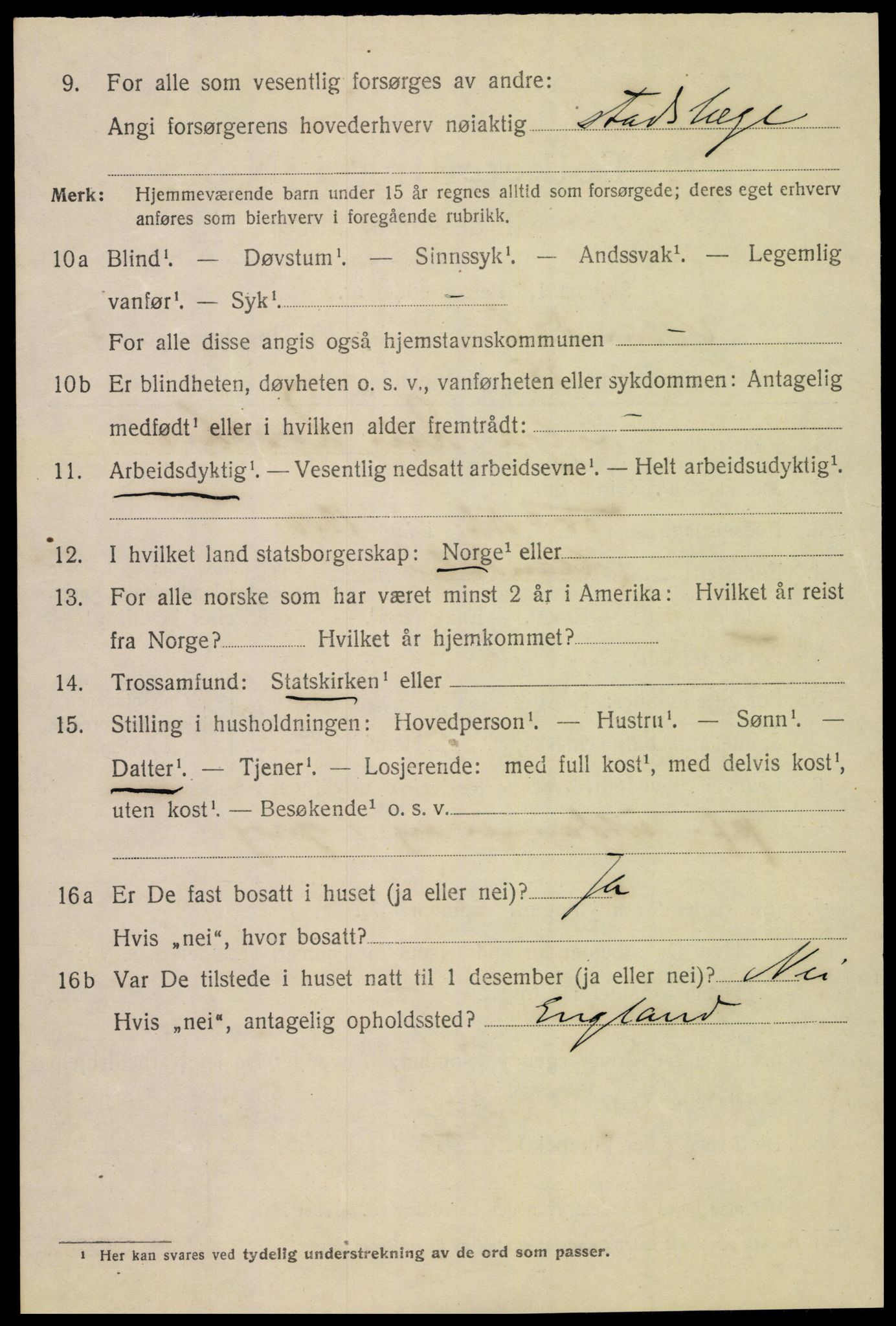 SAK, Folketelling 1920 for 1002 Mandal ladested, 1920, s. 5894
