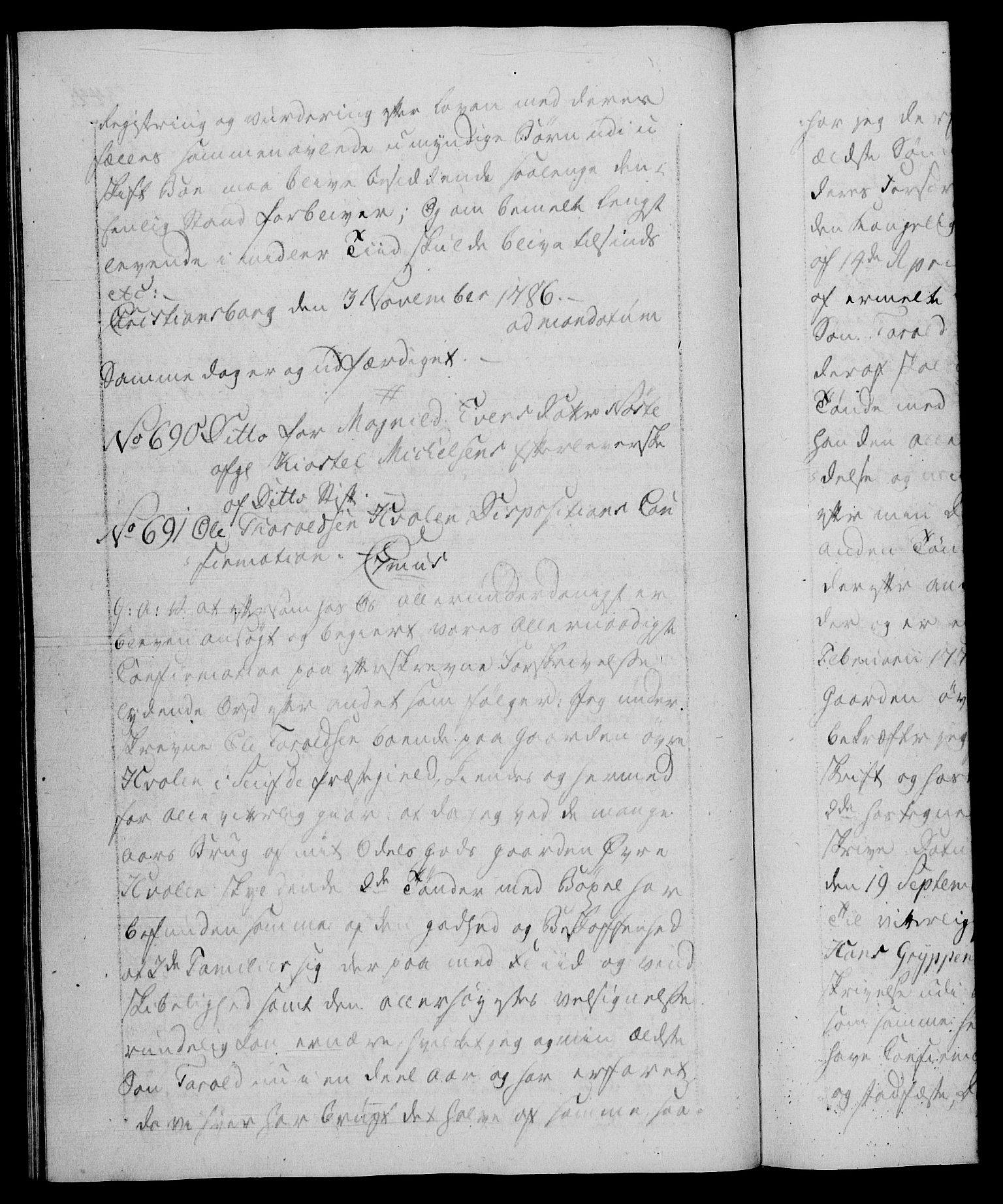 Danske Kanselli 1572-1799, RA/EA-3023/F/Fc/Fca/Fcaa/L0051: Norske registre, 1786-1787, s. 344b