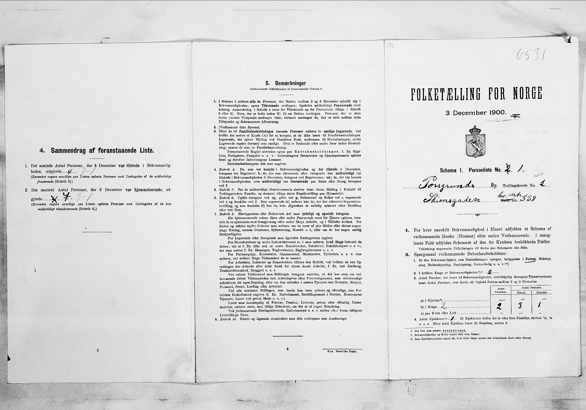 SAKO, Folketelling 1900 for 0805 Porsgrunn kjøpstad, 1900, s. 306