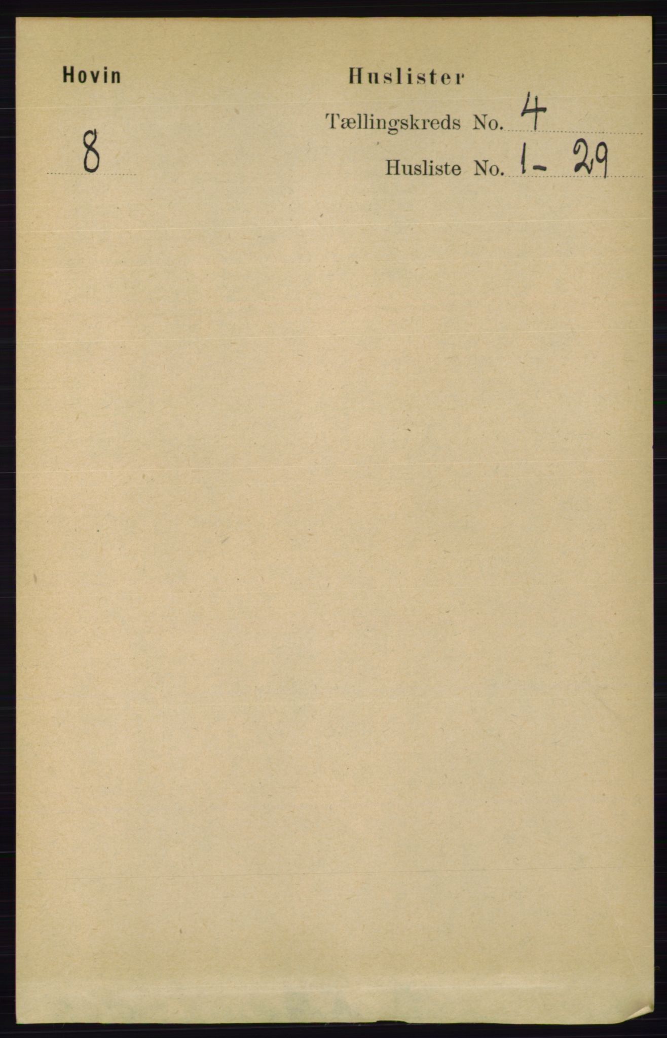 RA, Folketelling 1891 for 0825 Hovin herred, 1891, s. 780