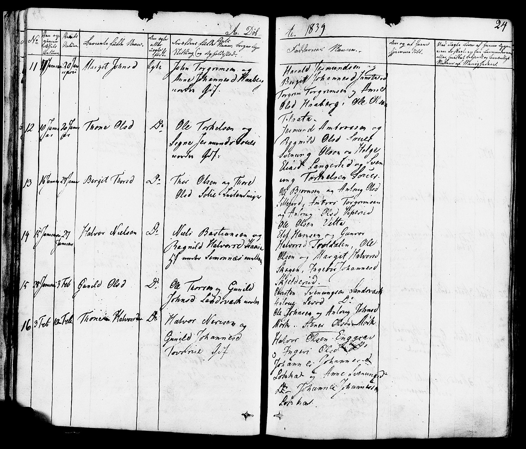 Heddal kirkebøker, AV/SAKO-A-268/F/Fa/L0006: Ministerialbok nr. I 6, 1837-1854, s. 24