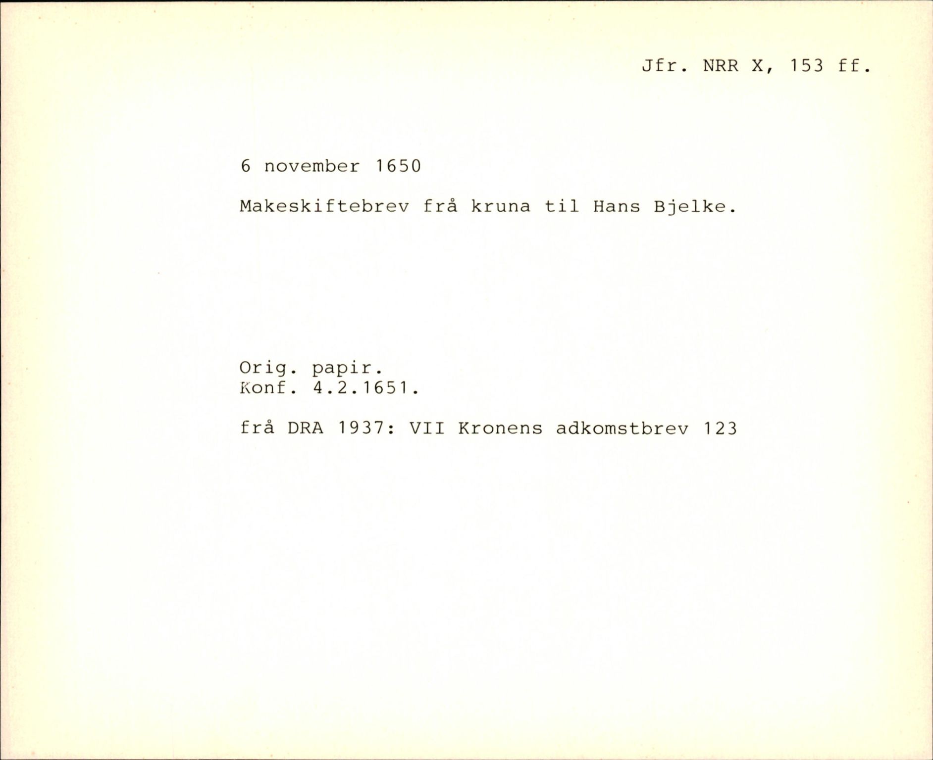 Riksarkivets diplomsamling, AV/RA-EA-5965/F35/F35f/L0002: Regestsedler: Diplomer fra DRA 1937 og 1996, s. 615
