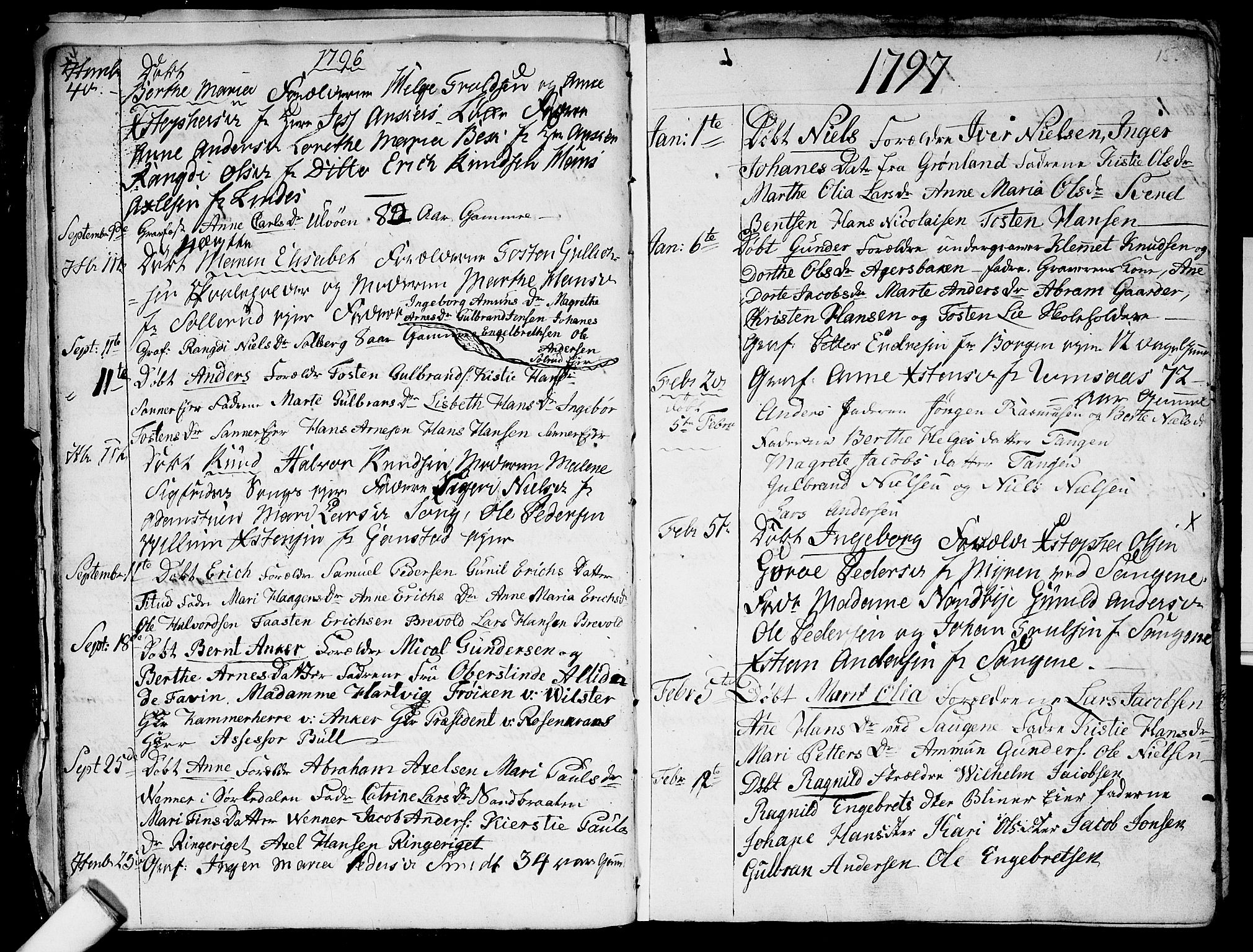 Aker prestekontor kirkebøker, SAO/A-10861/G/L0001: Klokkerbok nr. 1, 1796-1826, s. 14-15