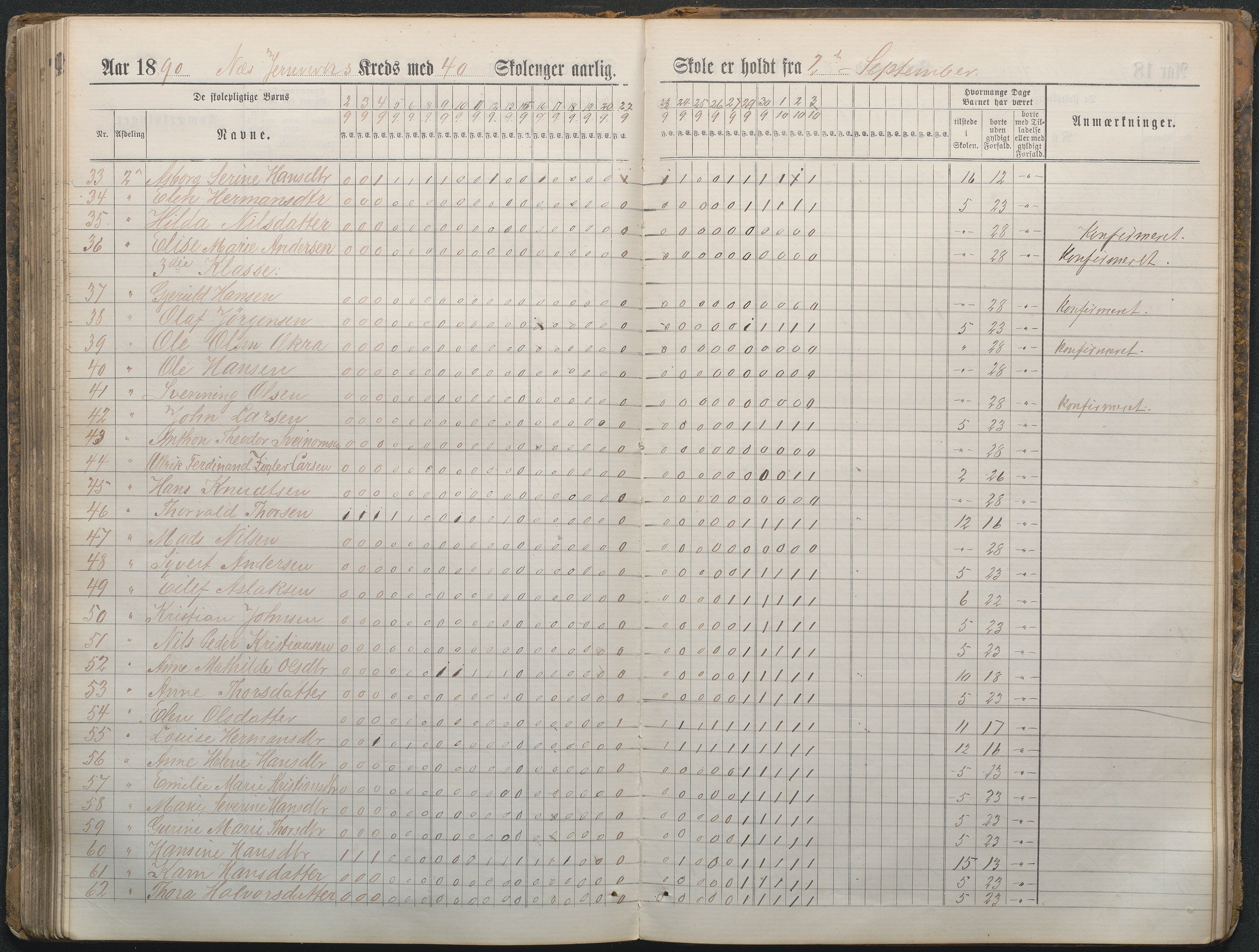 , Næs Jernverk faste skole, Nr.4 Dagbok 1882-1891, 1882-1891, s. 162