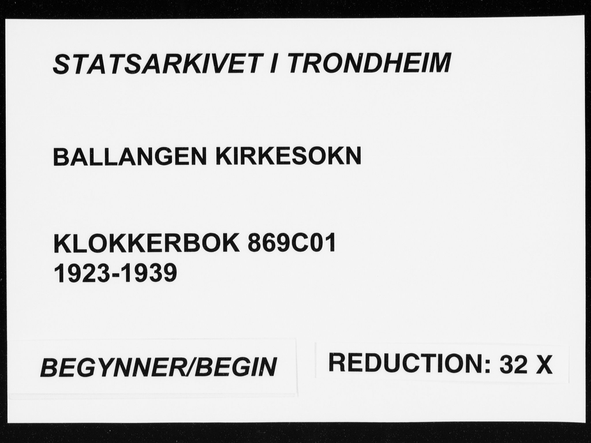 Ministerialprotokoller, klokkerbøker og fødselsregistre - Nordland, AV/SAT-A-1459/869/L0975: Klokkerbok nr. 869C01, 1923-1939