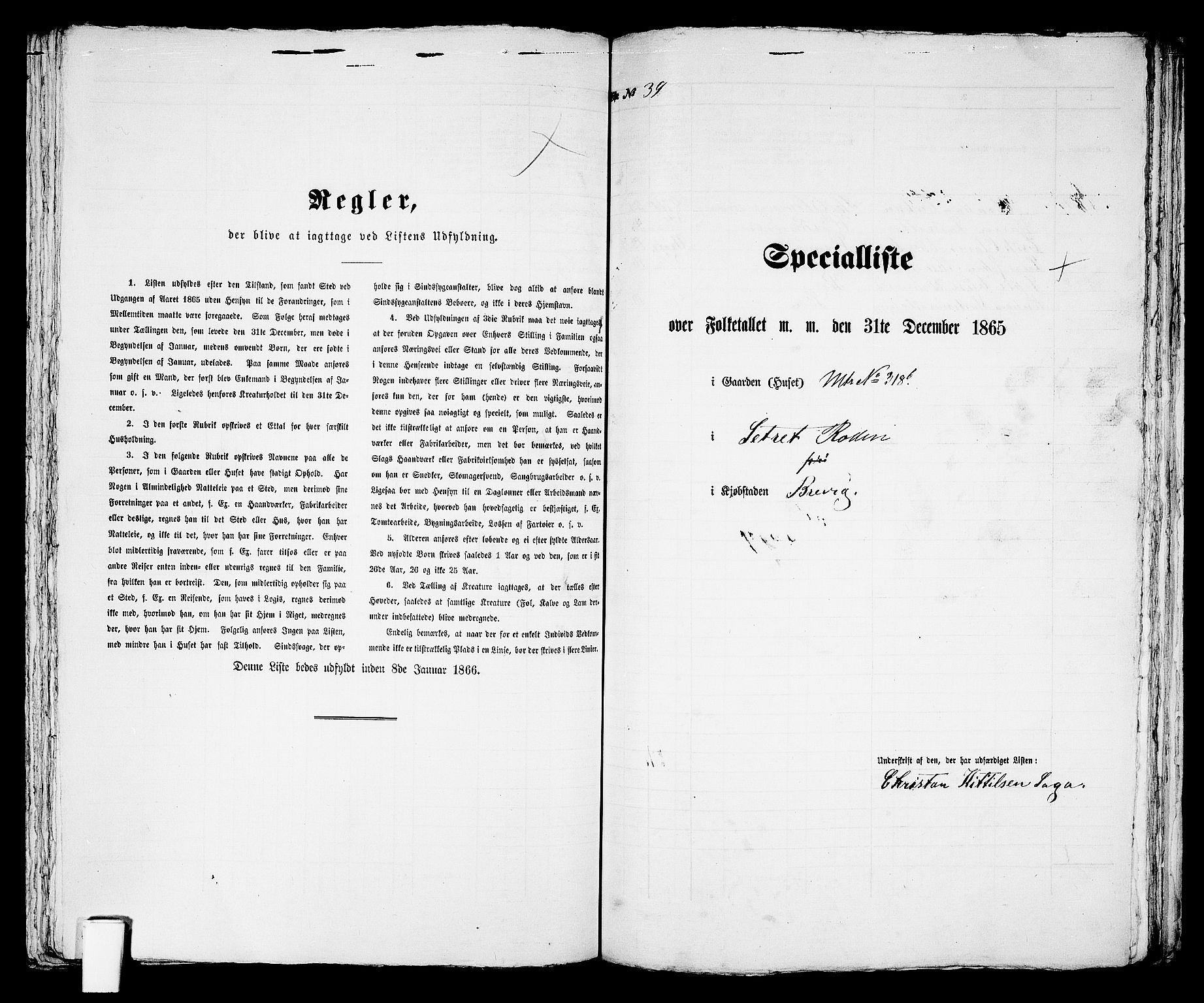 RA, Folketelling 1865 for 0804P Brevik prestegjeld, 1865, s. 288