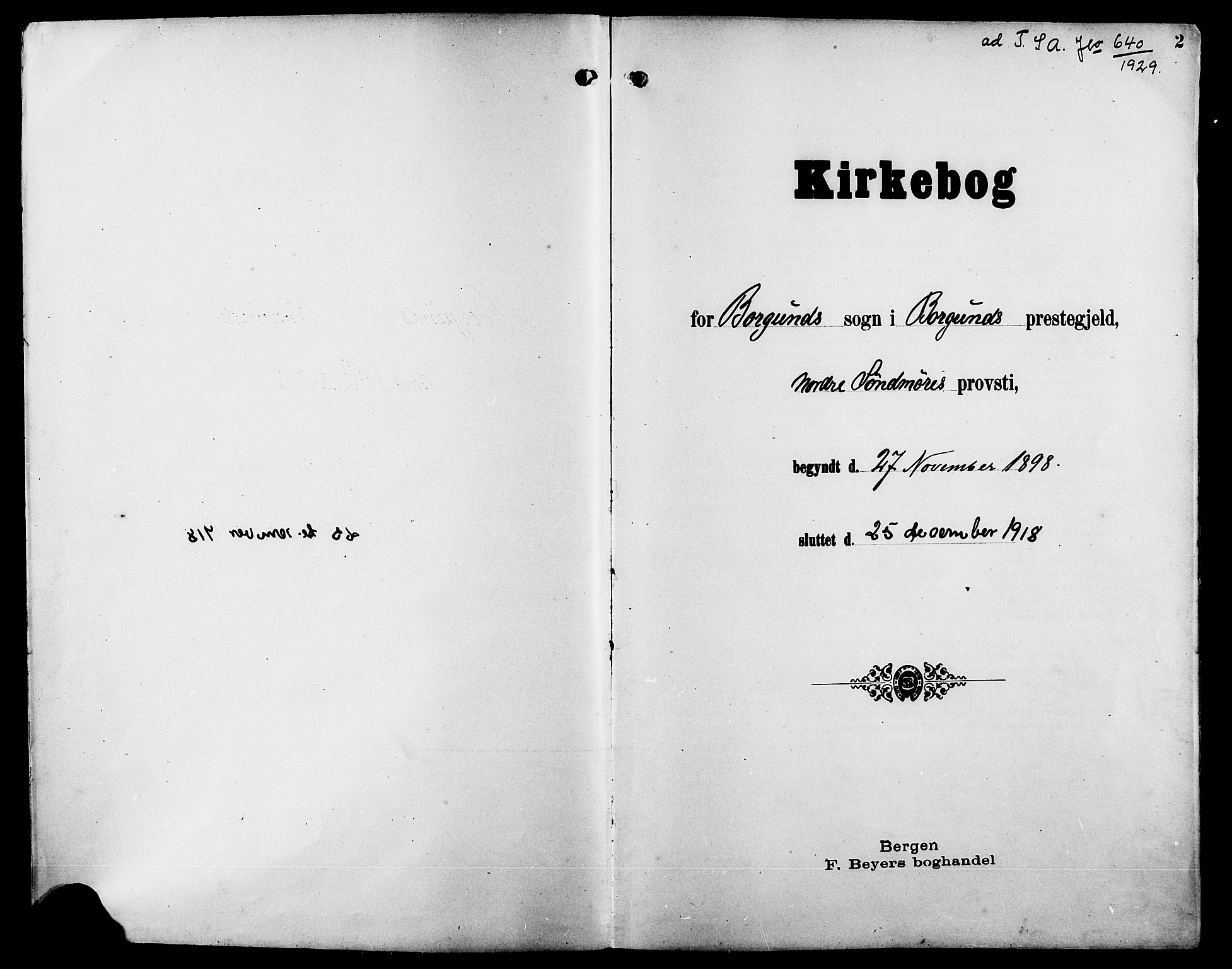 Ministerialprotokoller, klokkerbøker og fødselsregistre - Møre og Romsdal, AV/SAT-A-1454/528/L0432: Klokkerbok nr. 528C13, 1898-1918, s. 2