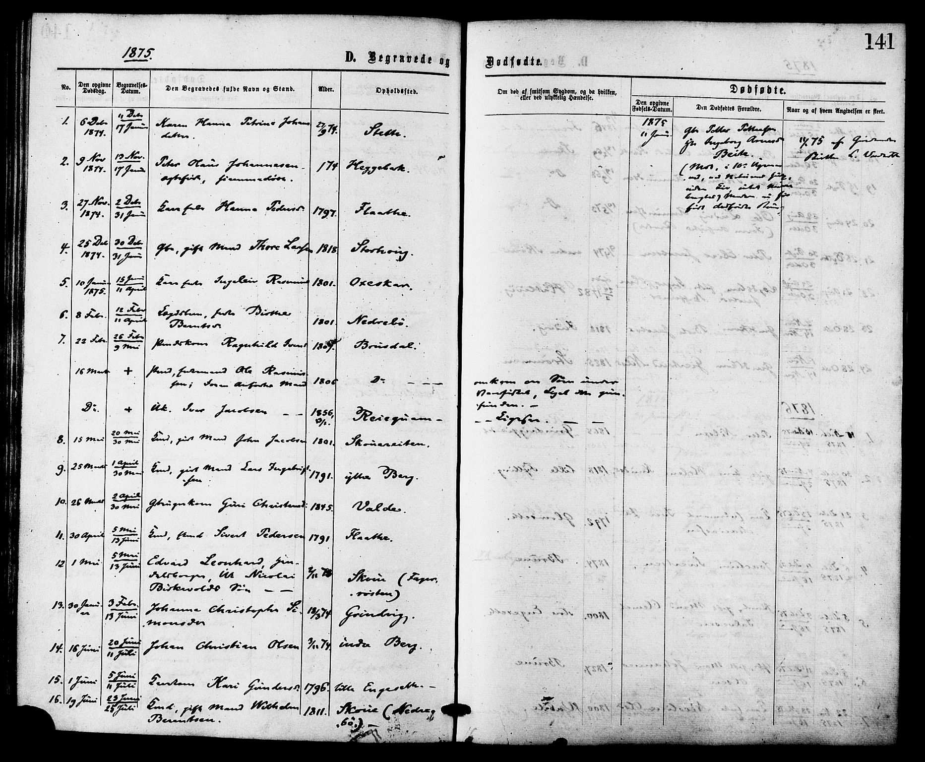 Ministerialprotokoller, klokkerbøker og fødselsregistre - Møre og Romsdal, AV/SAT-A-1454/524/L0355: Ministerialbok nr. 524A07, 1864-1879, s. 141