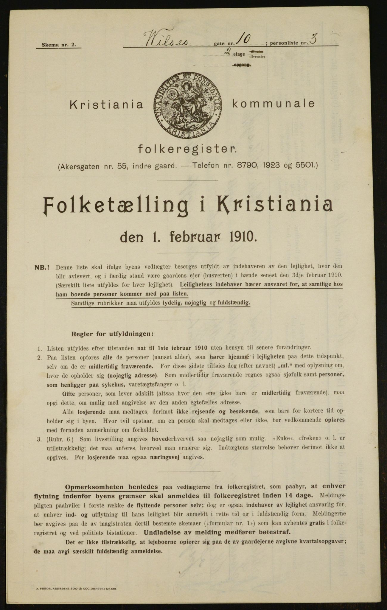 OBA, Kommunal folketelling 1.2.1910 for Kristiania, 1910, s. 121803