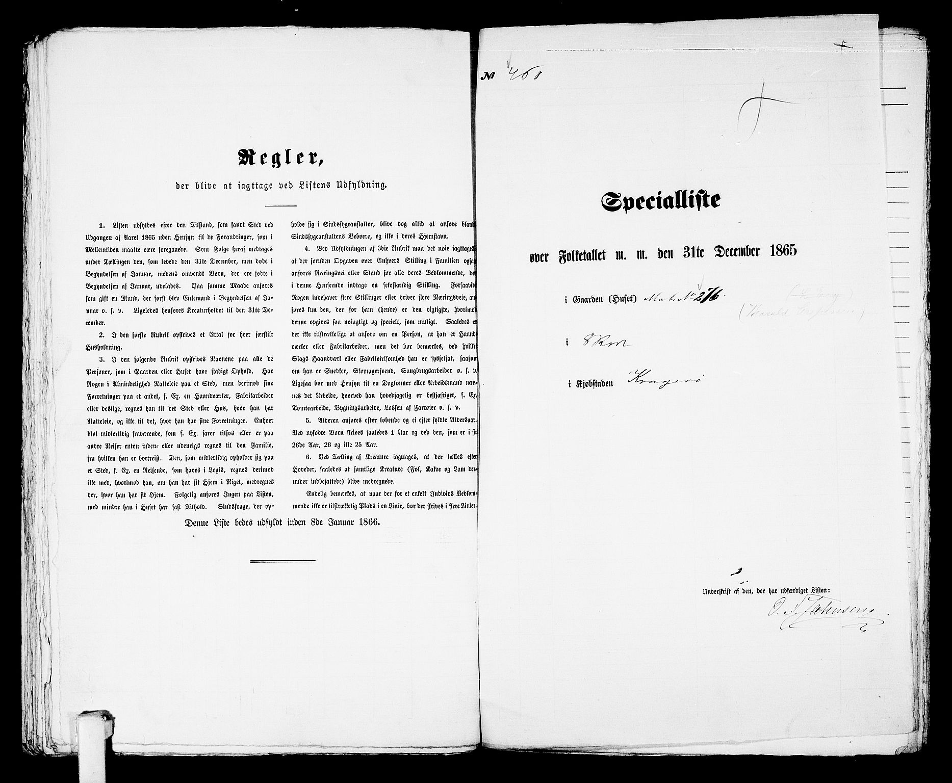 RA, Folketelling 1865 for 0801B Kragerø prestegjeld, Kragerø kjøpstad, 1865, s. 936