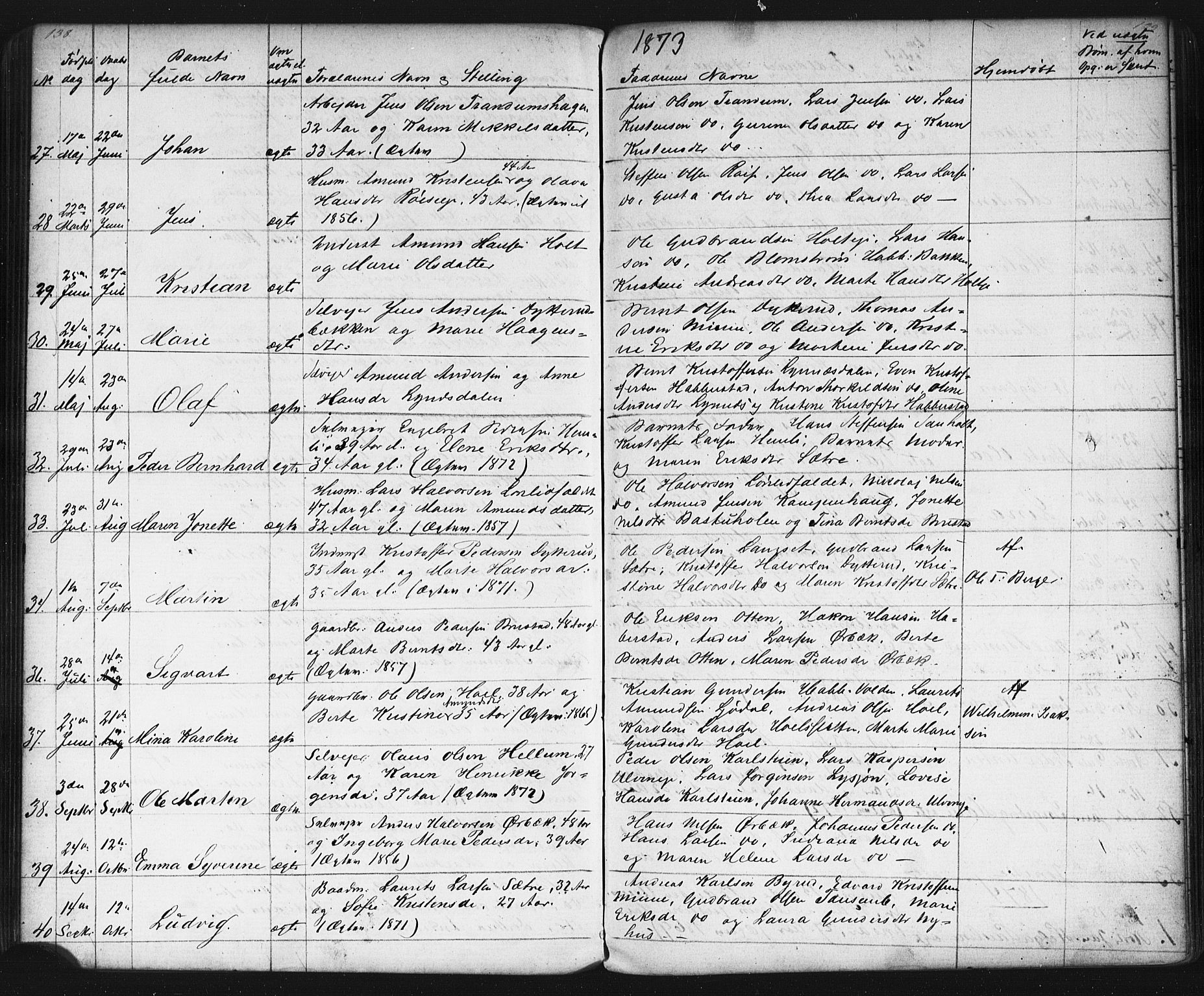 Eidsvoll prestekontor Kirkebøker, AV/SAO-A-10888/G/Gb/L0001: Klokkerbok nr. II 1, 1861-1877, s. 138-139