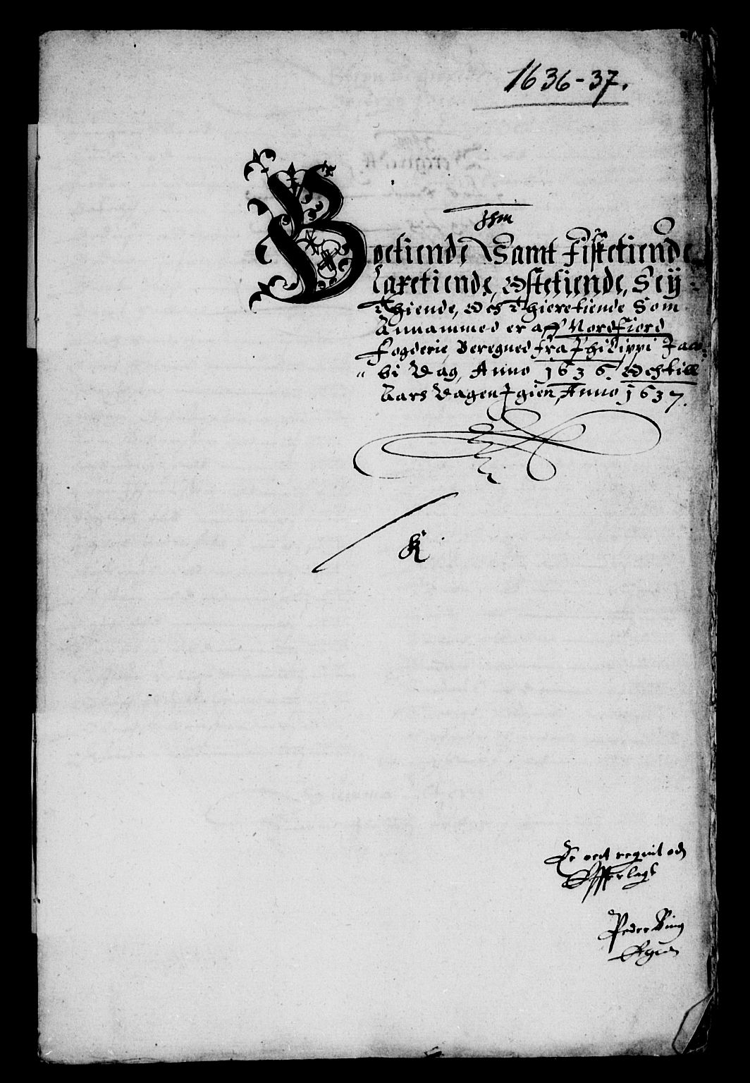 Rentekammeret inntil 1814, Reviderte regnskaper, Lensregnskaper, RA/EA-5023/R/Rb/Rbt/L0073: Bergenhus len, 1636-1637
