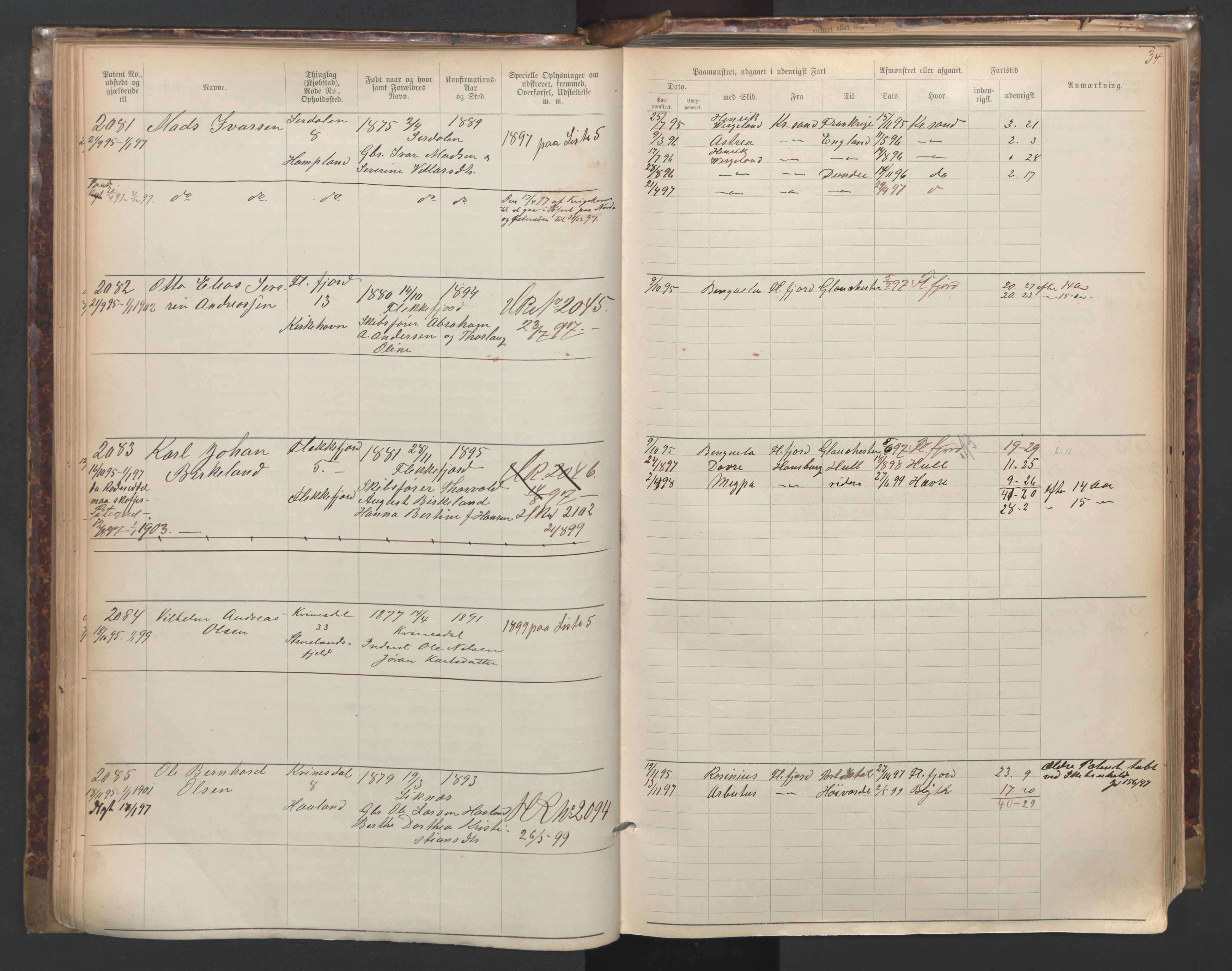 Flekkefjord mønstringskrets, SAK/2031-0018/F/Fa/L0003: Annotasjonsrulle nr 1921-2963 med register, N-3, 1892-1948, s. 63