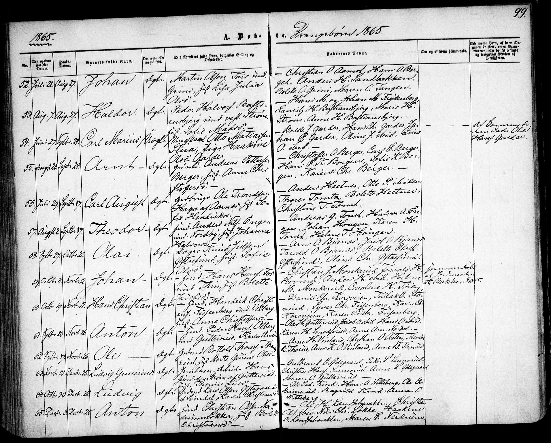 Fet prestekontor Kirkebøker, AV/SAO-A-10370a/F/Fa/L0011: Ministerialbok nr. I 11, 1857-1866, s. 99