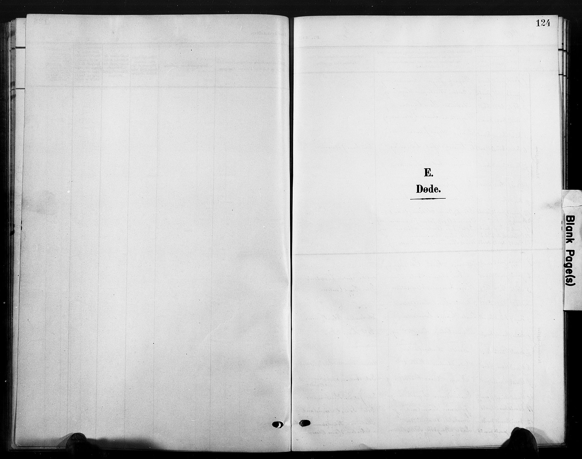 Hommedal sokneprestkontor, SAK/1111-0023/F/Fb/Fbb/L0008: Klokkerbok nr. B 8, 1905-1929, s. 124