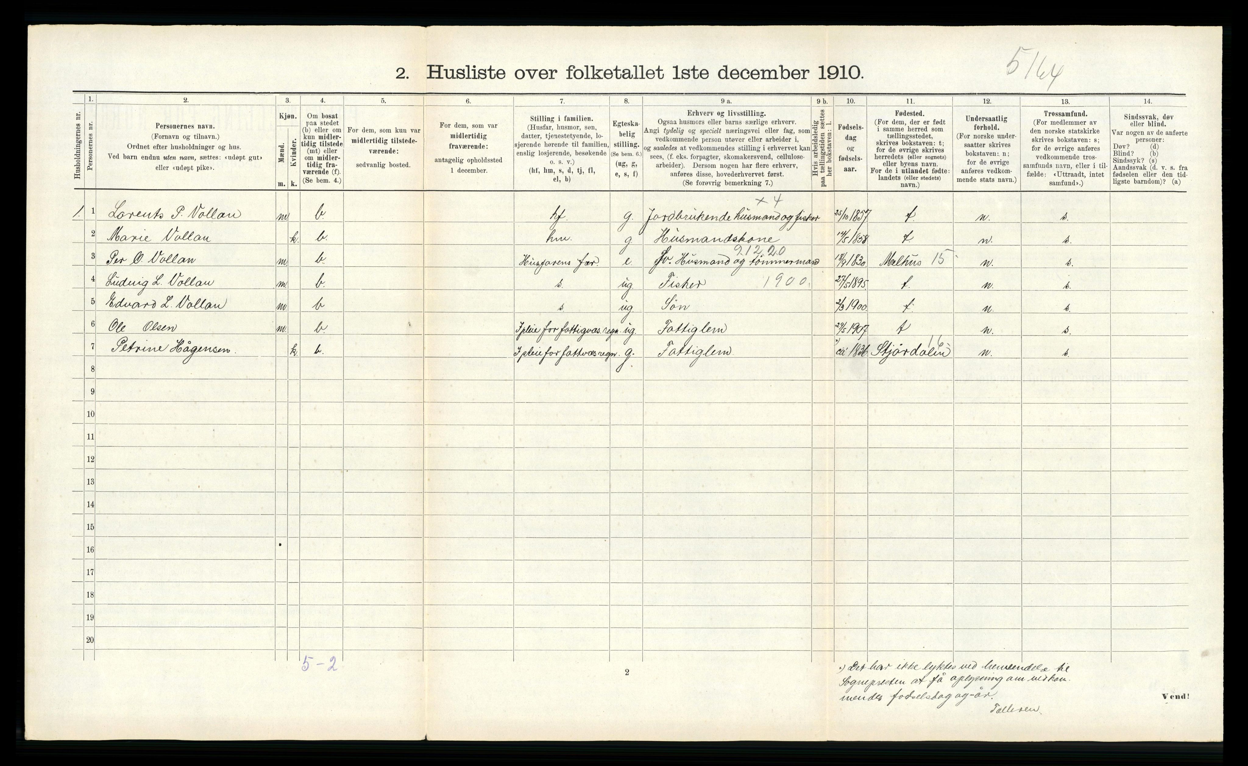 RA, Folketelling 1910 for 1617 Hitra herred, 1910, s. 140