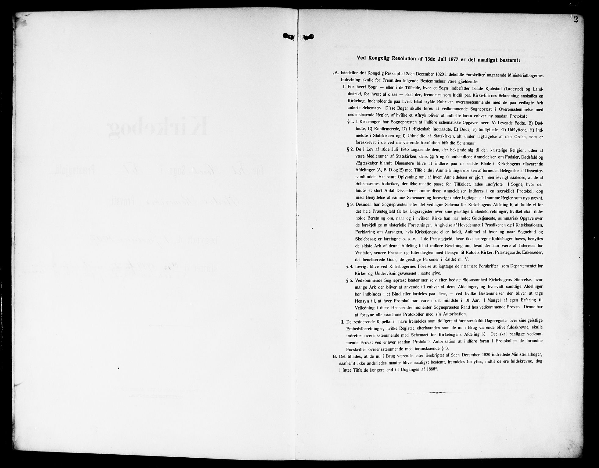 Fet prestekontor Kirkebøker, SAO/A-10370a/G/Ga/L0008: Klokkerbok nr. I 8, 1907-1920, s. 1