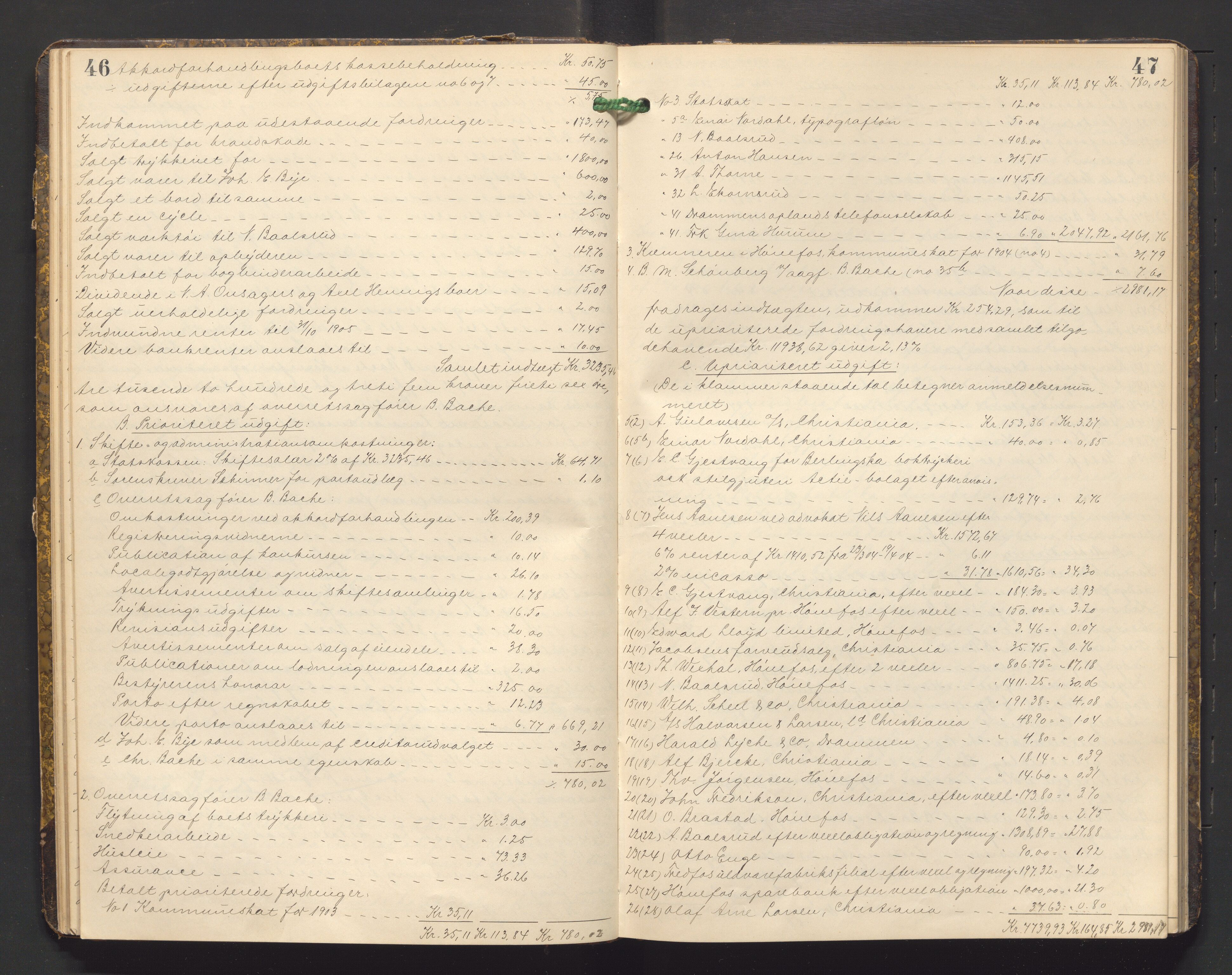Ringerike sorenskriveri, SAKO/A-105/H/Hb/Hbd/Hbdb/L0003: Skifteutlodningsprotokoll, 1901-1933, s. 46-47