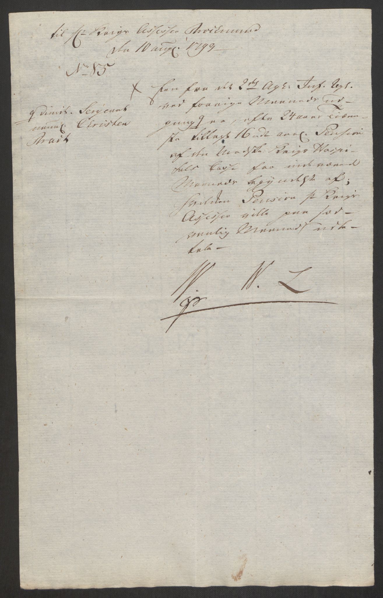 Forsvaret, Den norske kvesthuskasse/krigshospitalkasse, AV/RA-RAFA-1887/F/Fa/L0008: Konsepter, 1790-1793, s. 1165