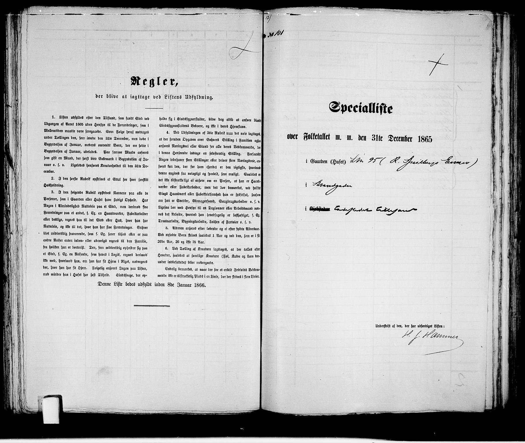 RA, Folketelling 1865 for 0905B Vestre Moland prestegjeld, Lillesand ladested, 1865, s. 211
