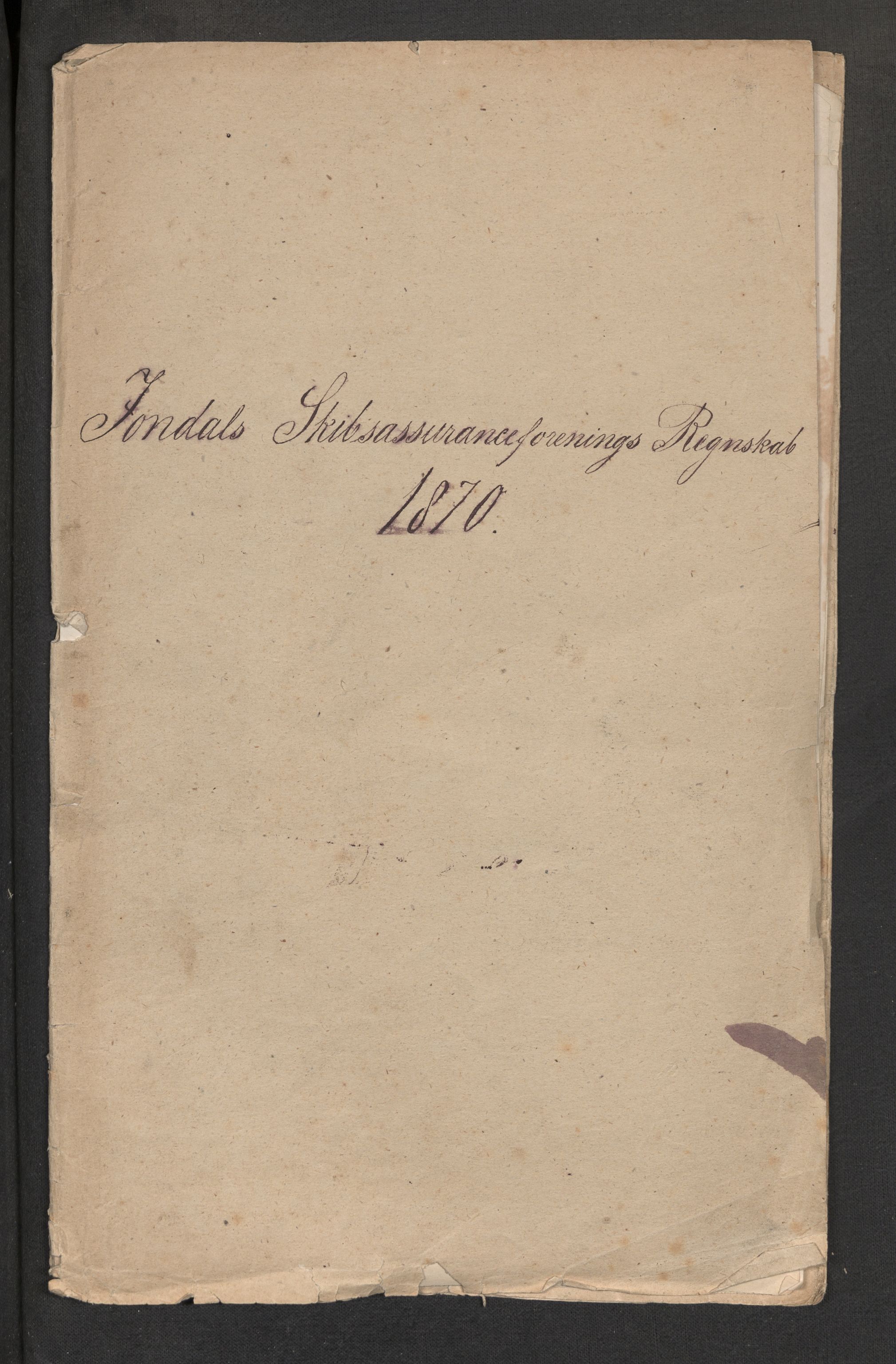 Jondal Skipsassuranseforening, SAB/SAB/PA-0276/E/L0044: Regnskap , 1870-1916