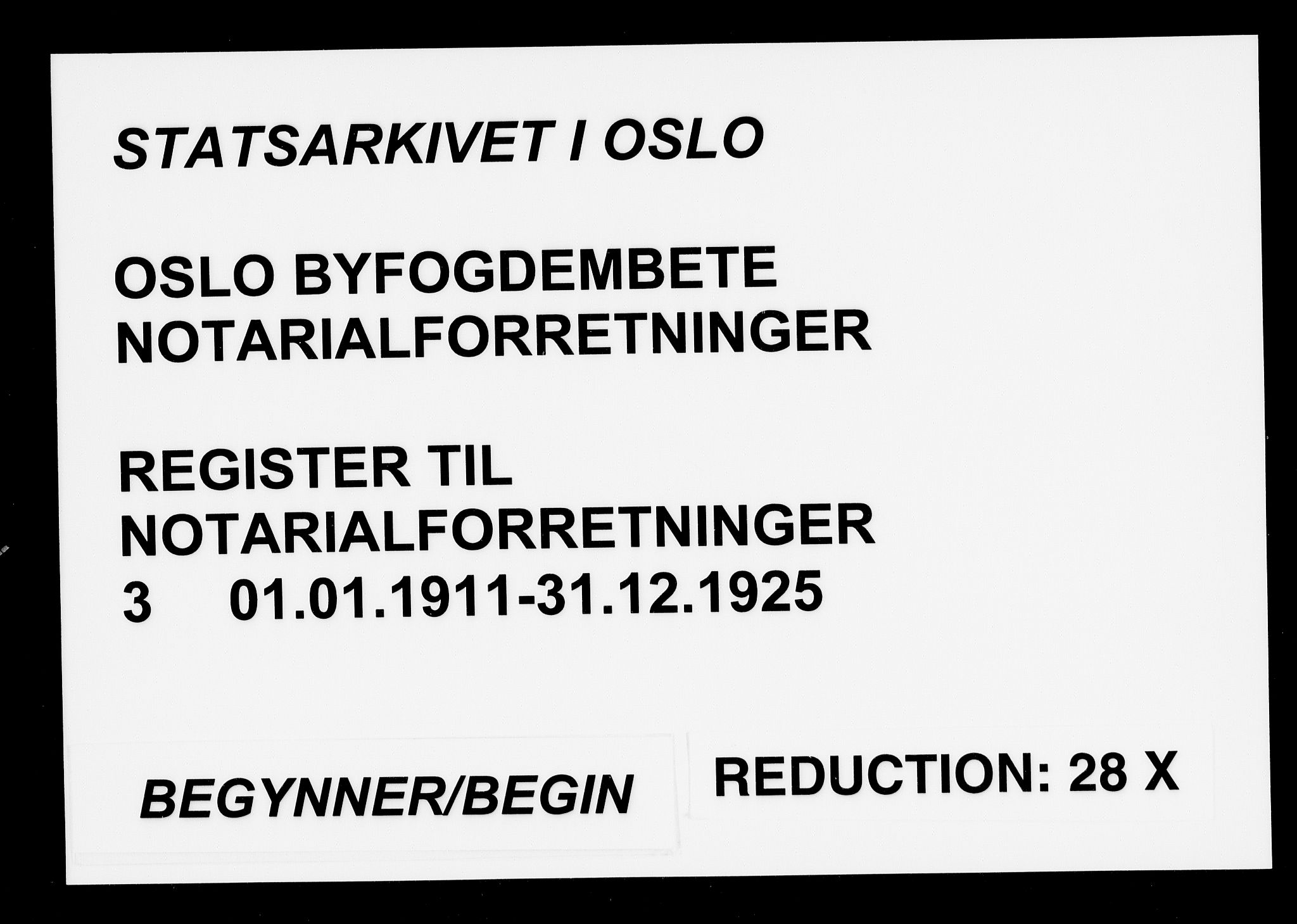 Oslo byfogd avd. I, SAO/A-10220/L/La/L0003: Vigselsregister, 1911-1925, s. 1