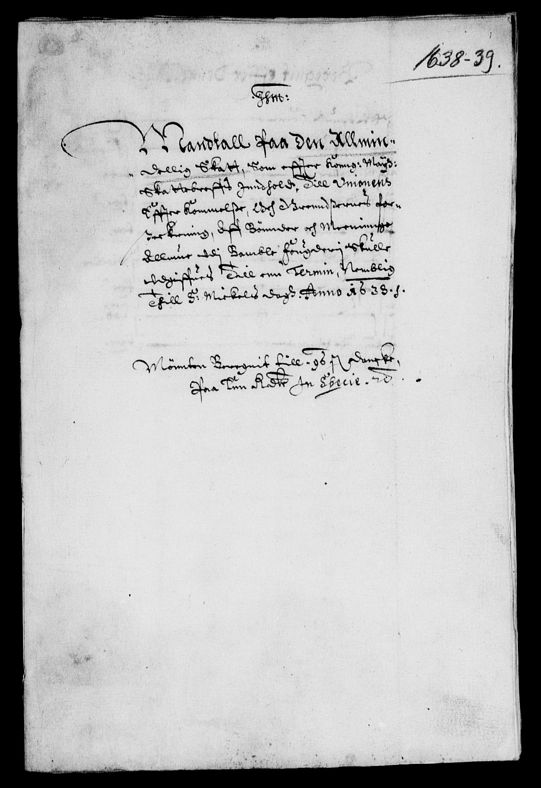 Rentekammeret inntil 1814, Reviderte regnskaper, Lensregnskaper, AV/RA-EA-5023/R/Rb/Rbp/L0021: Bratsberg len, 1637-1639