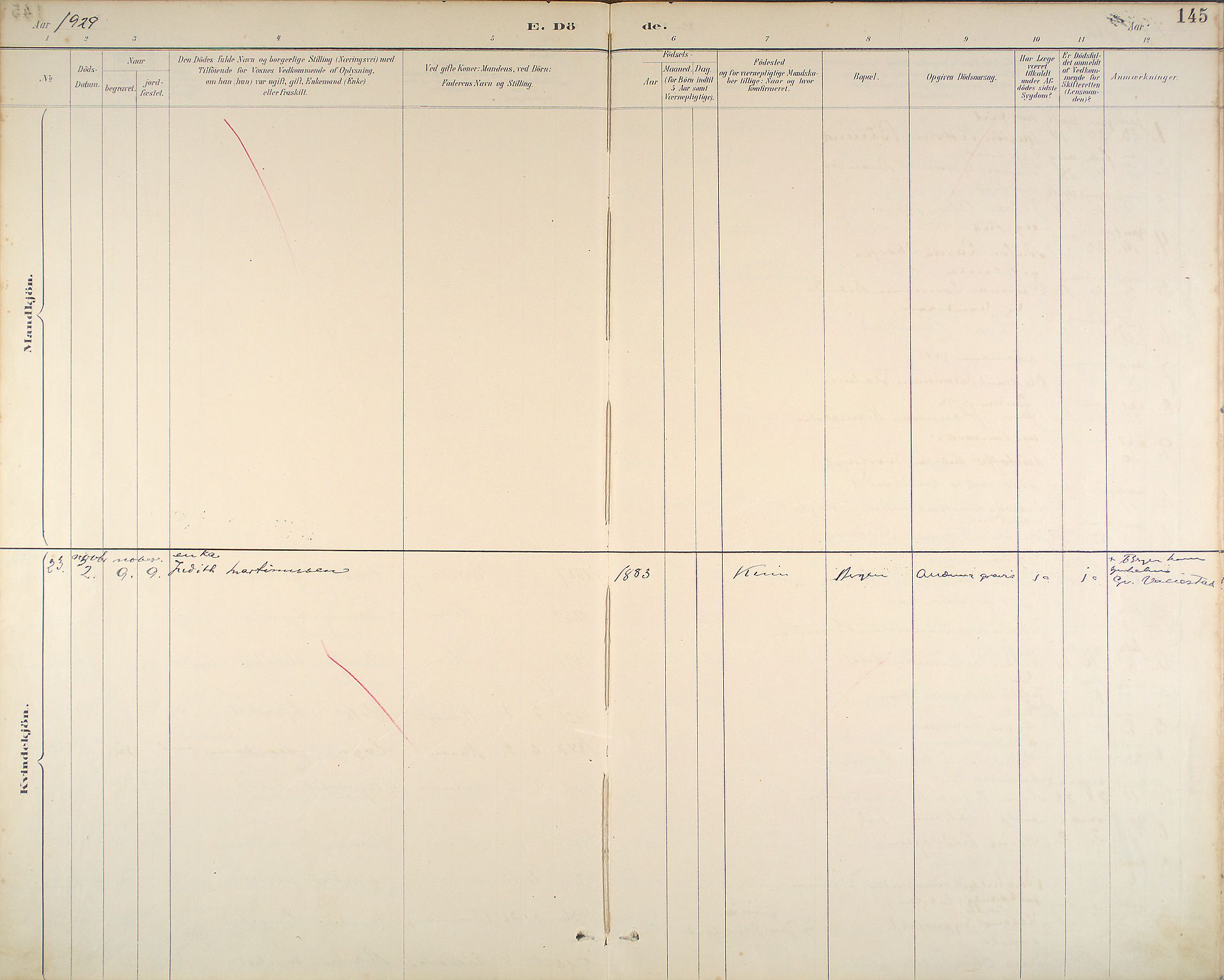 Kinn sokneprestembete, SAB/A-80801/H/Haa/Haab/L0011: Ministerialbok nr. B 11, 1886-1936, s. 145