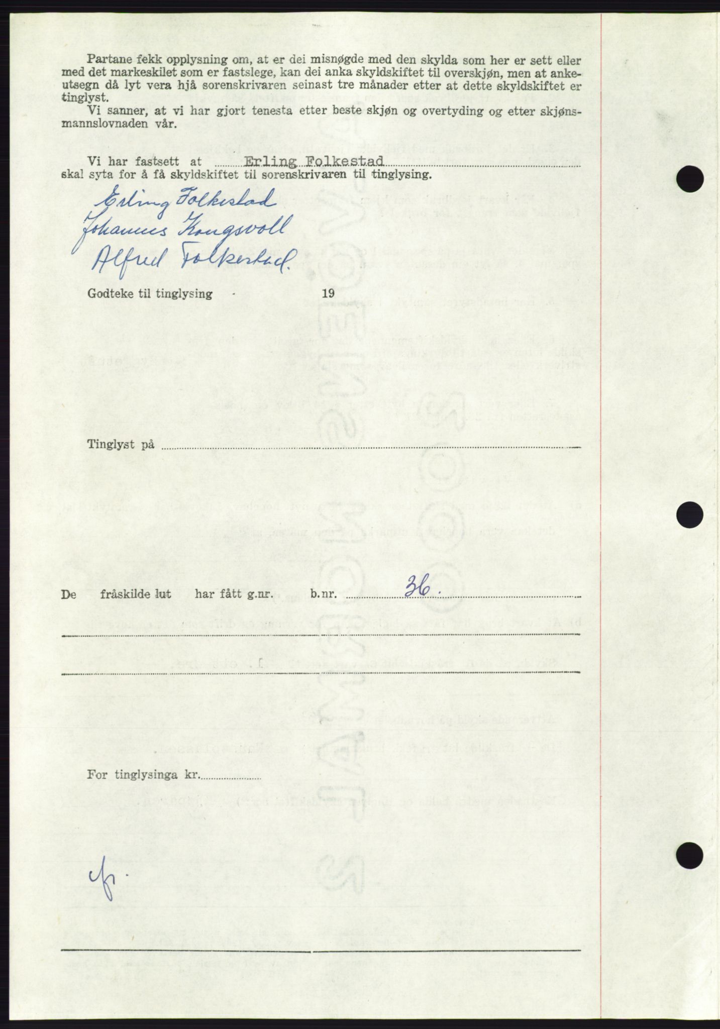 Søre Sunnmøre sorenskriveri, AV/SAT-A-4122/1/2/2C/L0104: Pantebok nr. 30A, 1956-1956, Dagboknr: 2060/1956