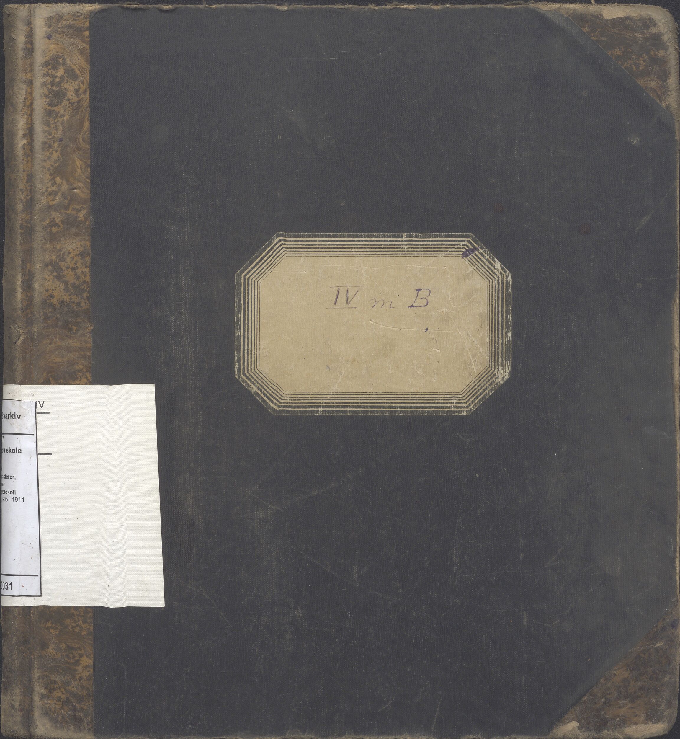 PA-0426, Platou skole, BYST/A-1477/G/Ga/L0031: Karakterprotokoll, 1905-1911