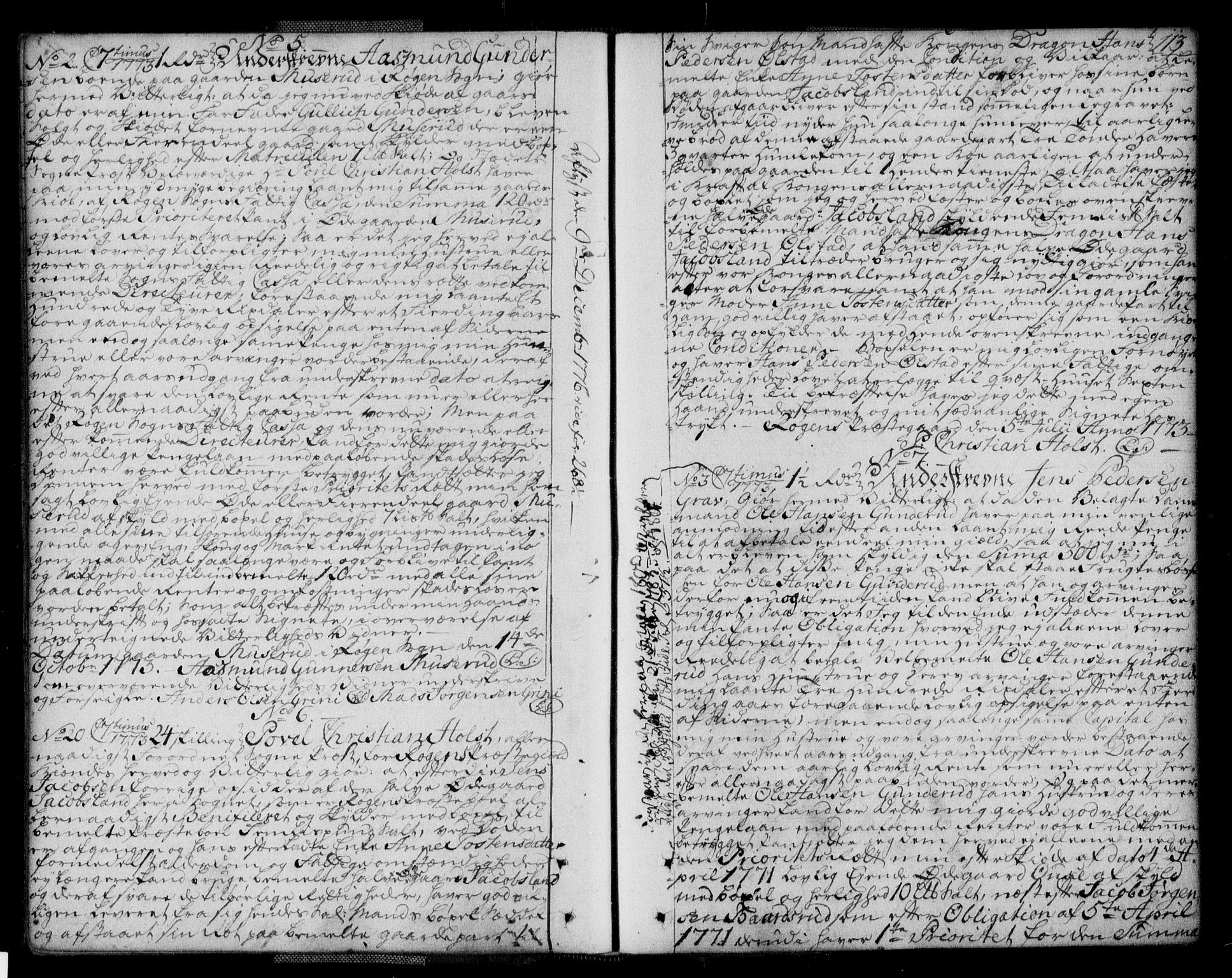 Lier, Røyken og Hurum sorenskriveri, SAKO/A-89/G/Ga/Gaa/L0004a: Pantebok nr. IVa, 1771-1779, s. 113