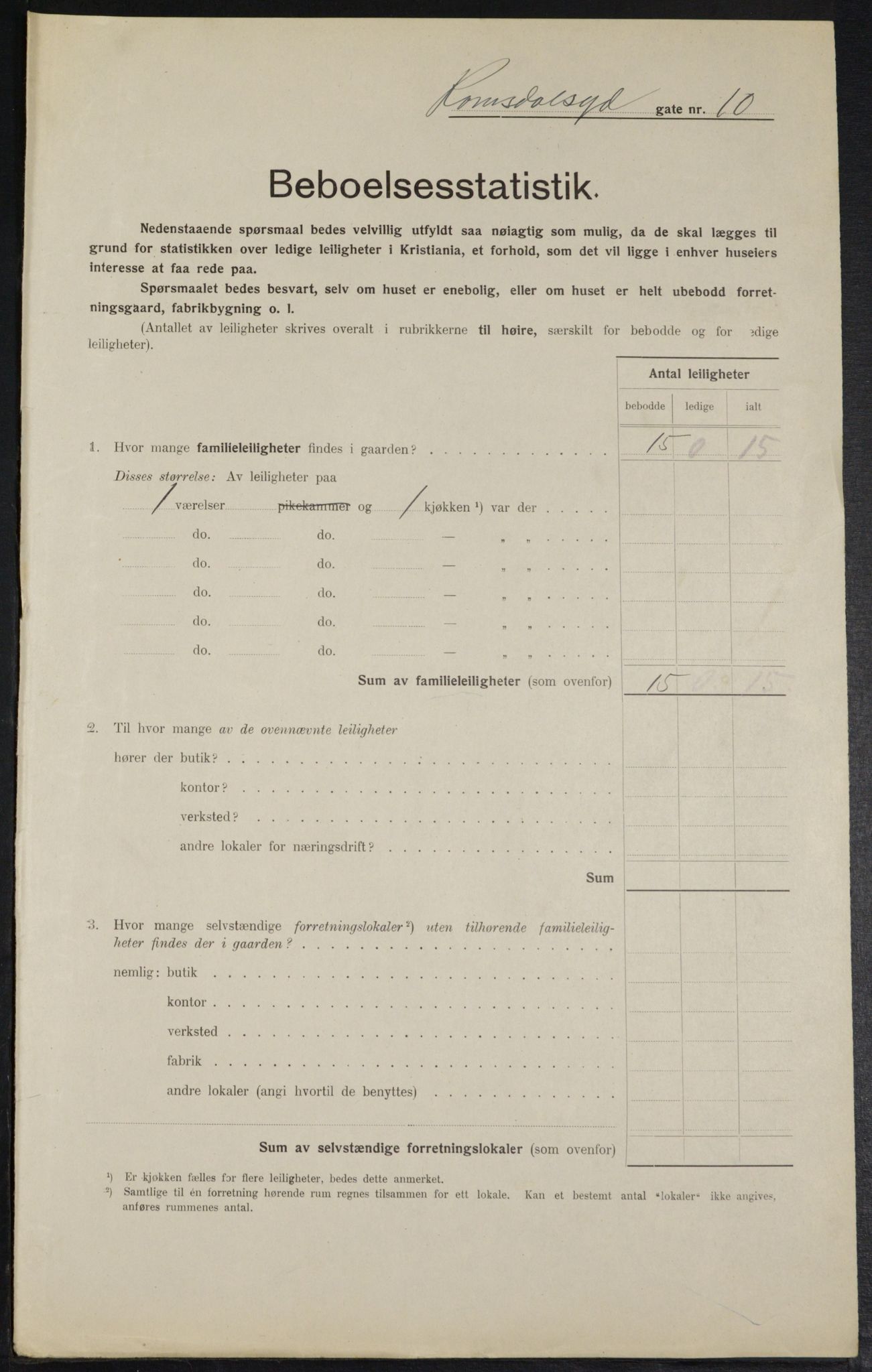 OBA, Kommunal folketelling 1.2.1914 for Kristiania, 1914, s. 83292