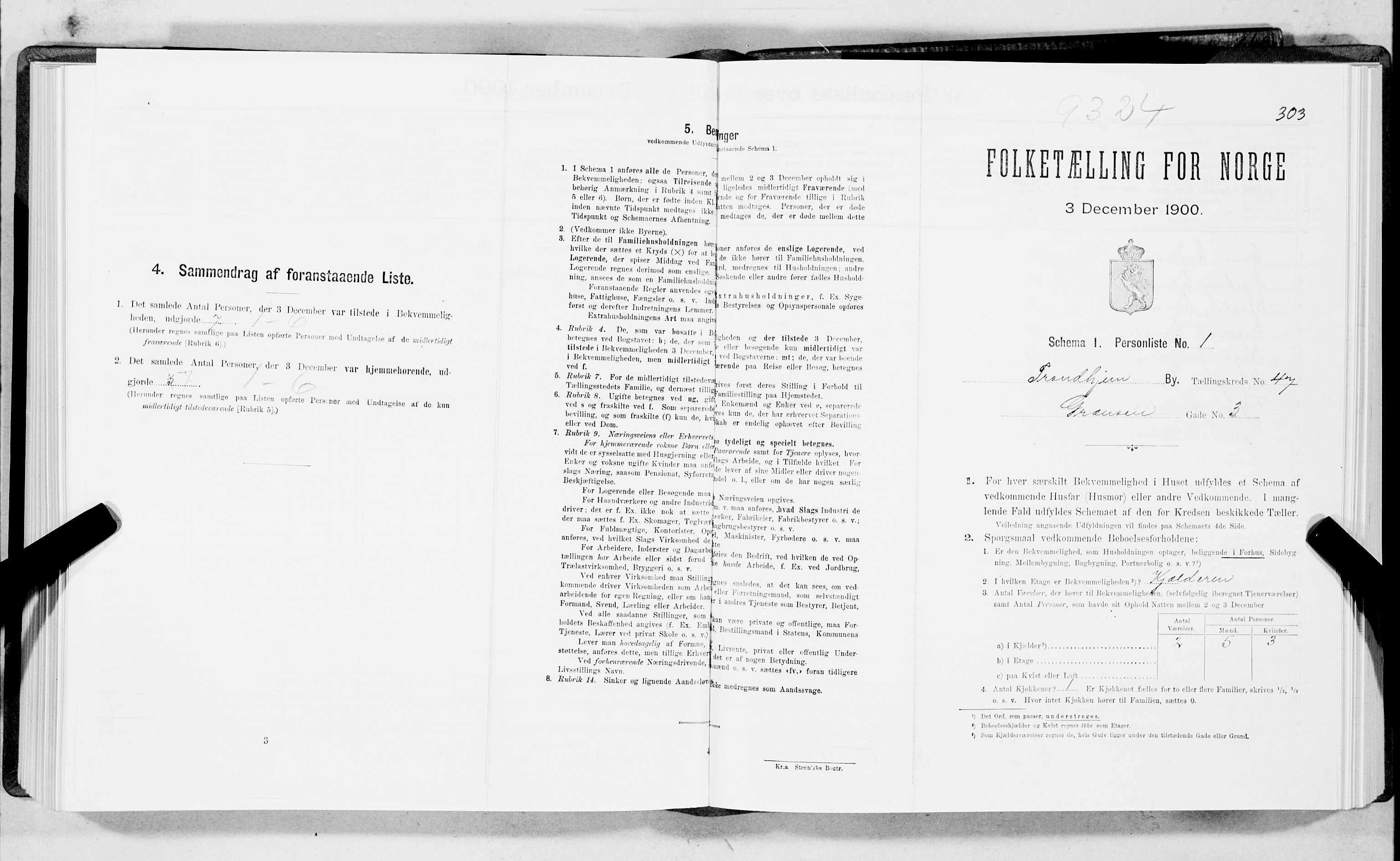 SAT, Folketelling 1900 for 1601 Trondheim kjøpstad, 1900, s. 7606