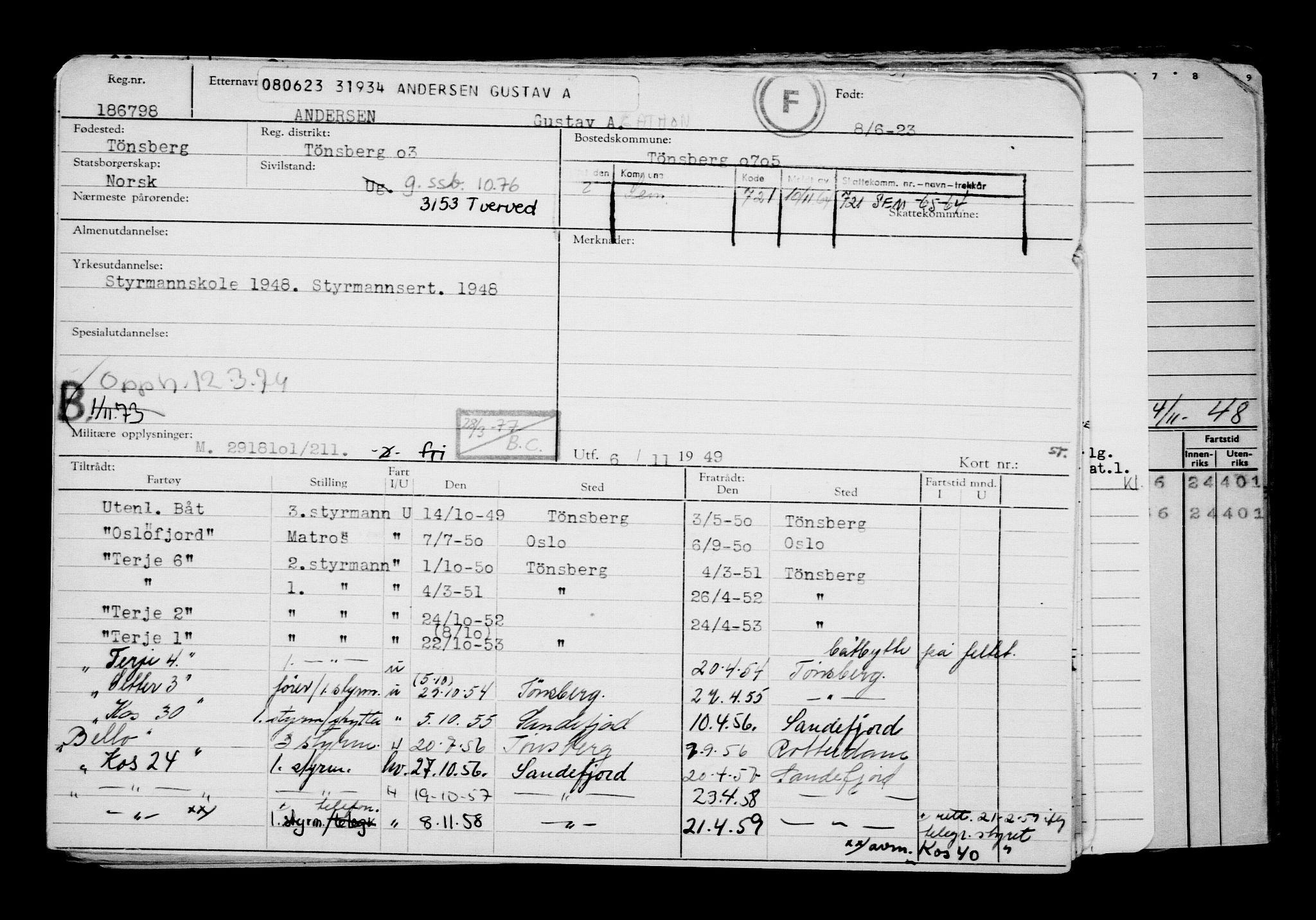 Direktoratet for sjømenn, AV/RA-S-3545/G/Gb/L0219: Hovedkort, 1923, s. 735