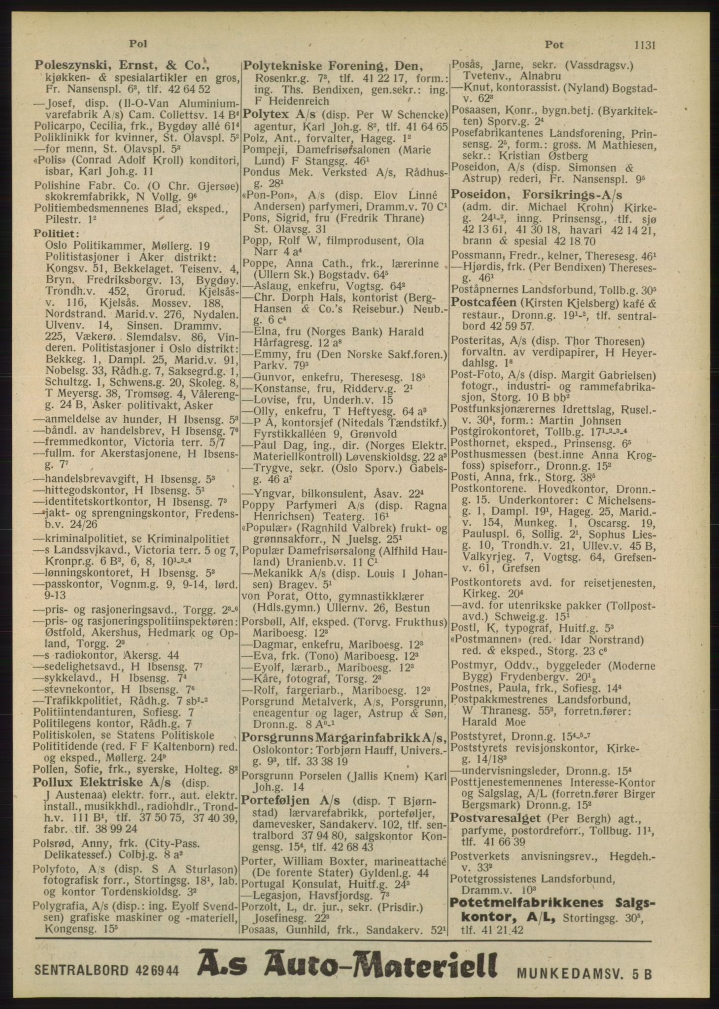Kristiania/Oslo adressebok, PUBL/-, 1948, s. 1131