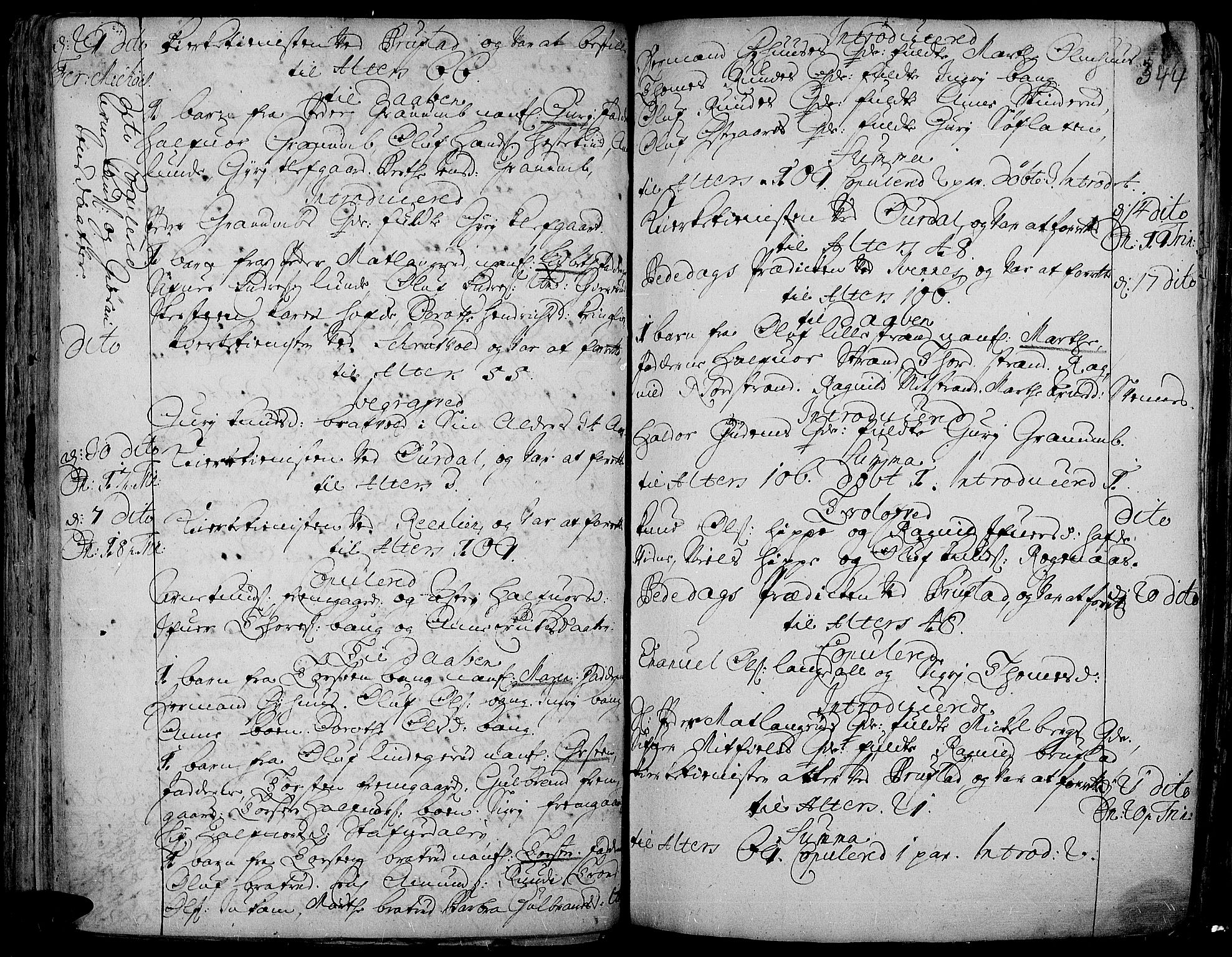 Aurdal prestekontor, AV/SAH-PREST-126/H/Ha/Haa/L0001: Ministerialbok nr. 1-3, 1692-1730, s. 344