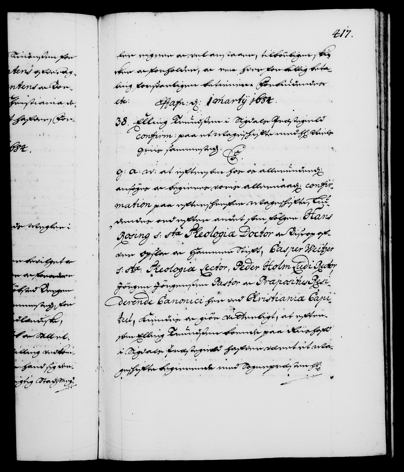 Danske Kanselli 1572-1799, RA/EA-3023/F/Fc/Fca/Fcaa/L0013: Norske registre (mikrofilm), 1681-1684, s. 417a